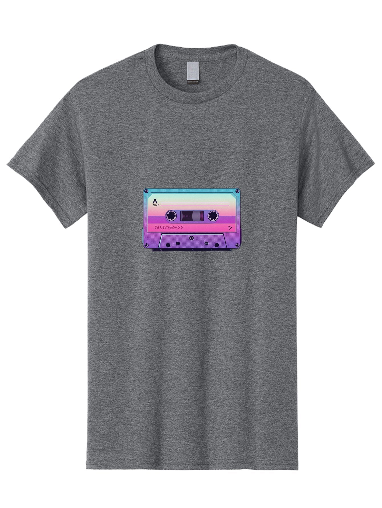 Cassette-Tape Men'S Graphic Tee, 100% Cotton, Comfortable Casual Summer Wear, Machine Washable, Retro Cassette Tape, Vintage Music Format, Nostalgic Tech, 80S And 90S Music, Pastel Colors, Various Artists Mix Tape, Music Lover'S Icon Bab720 9