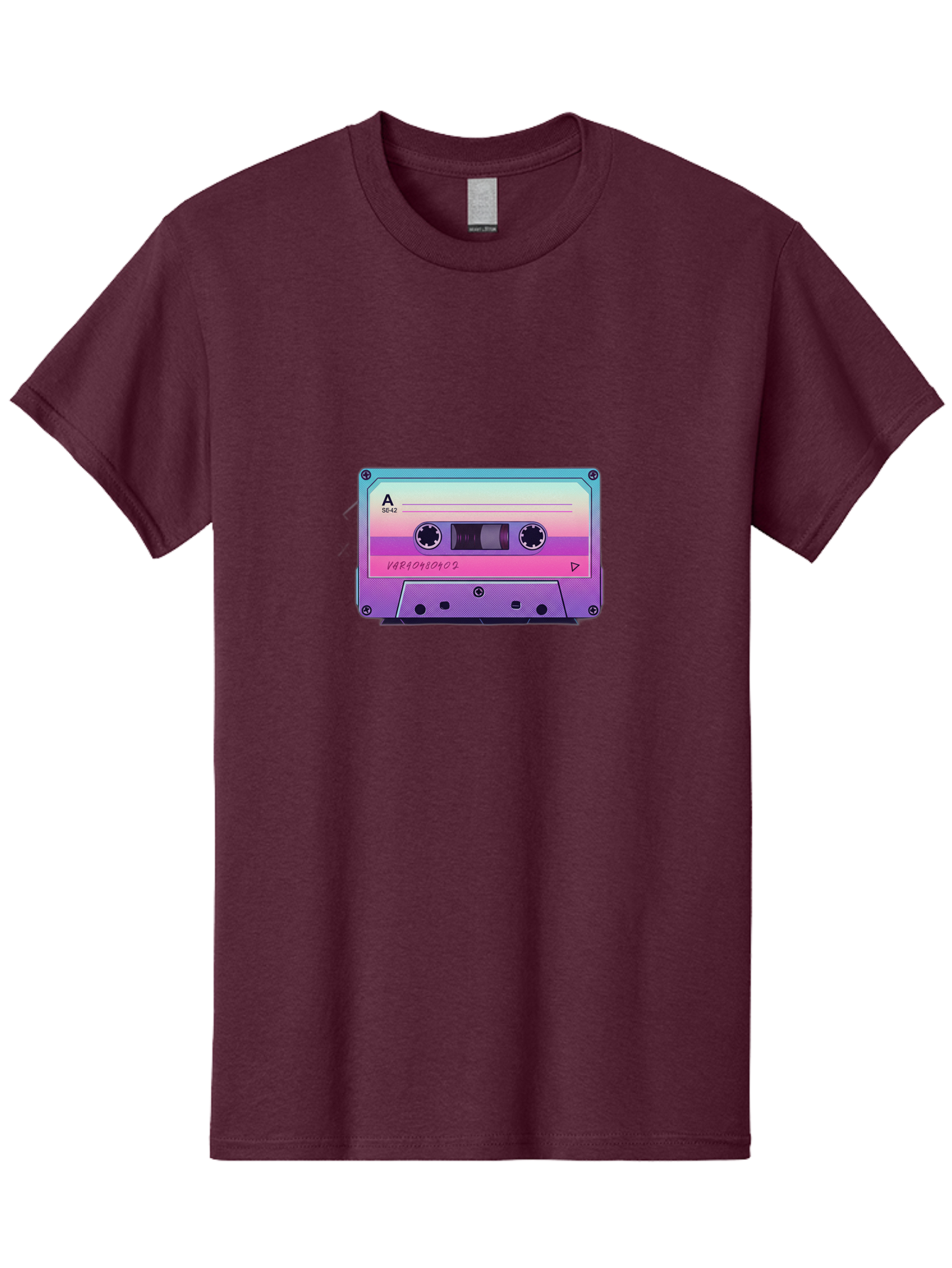 Cassette-Tape Men'S Graphic Tee, 100% Cotton, Comfortable Casual Summer Wear, Machine Washable, Retro Cassette Tape, Vintage Music Format, Nostalgic Tech, 80S And 90S Music, Pastel Colors, Various Artists Mix Tape, Music Lover'S Icon Bab720