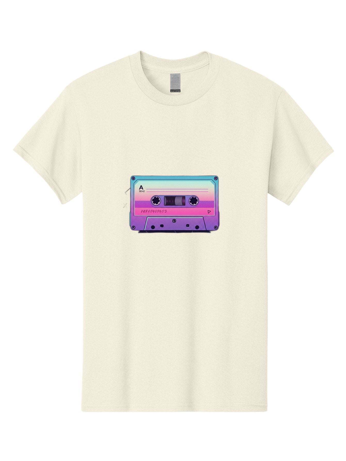 Cassette-Tape Men'S Graphic Tee, 100% Cotton, Comfortable Casual Summer Wear, Machine Washable, Retro Cassette Tape, Vintage Music Format, Nostalgic Tech, 80S And 90S Music, Pastel Colors, Various Artists Mix Tape, Music Lover'S Icon Bab720 3
