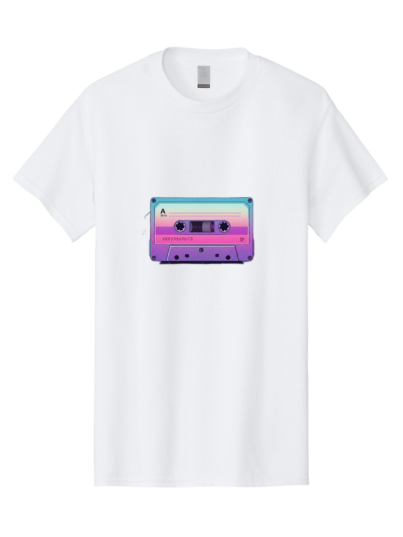 Cassette-Tape Men'S Graphic Tee, 100% Cotton, Comfortable Casual Summer Wear, Machine Washable, Retro Cassette Tape, Vintage Music Format, Nostalgic Tech, 80S And 90S Music, Pastel Colors, Various Artists Mix Tape, Music Lover'S Icon Bab720 13