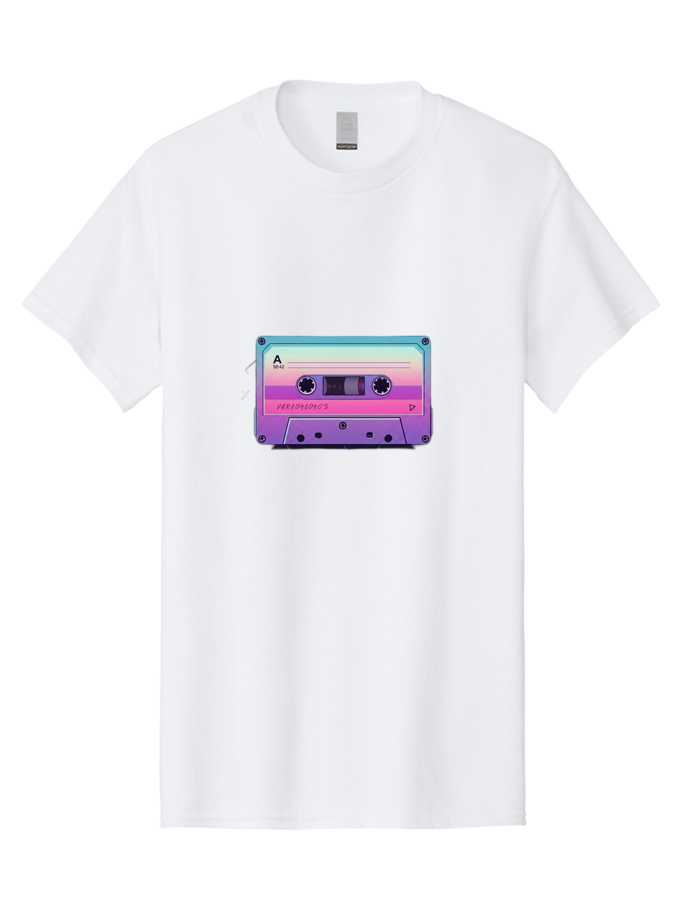 Cassette-Tape Men'S Graphic Tee, 100% Cotton, Comfortable Casual Summer Wear, Machine Washable, Retro Cassette Tape, Vintage Music Format, Nostalgic Tech, 80S And 90S Music, Pastel Colors, Various Artists Mix Tape, Music Lover'S Icon Bab720 15