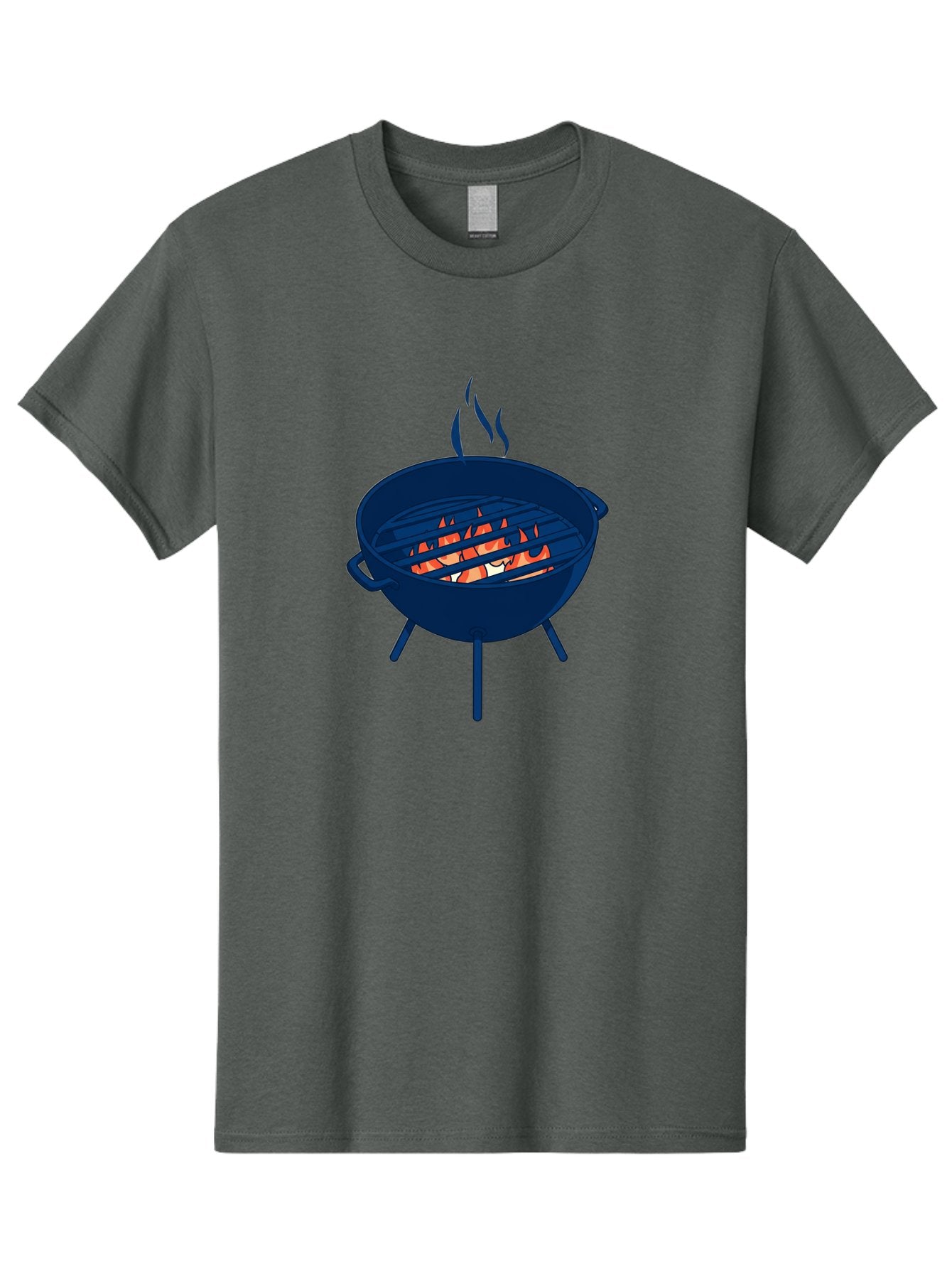 Charcoal-Grill-1 Men'S Graphic Tee, 100% Cotton, Comfortable Casual Summer Wear, Machine Washable, Barbecue Grill, Grilling Food, Outdoor Cooking, Fiery Coals, Sizzling Meat, Barbecue Season, Summertime Fun, Grilling Outdoors, Grill Marks Bab724 11