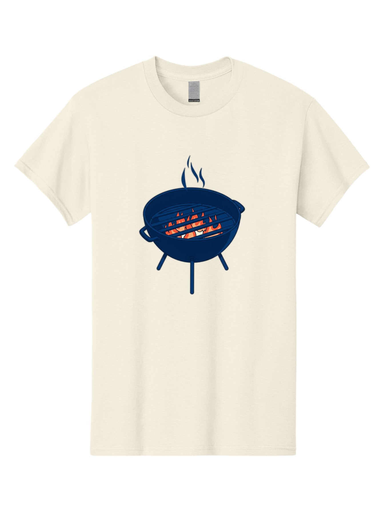 Charcoal-Grill-1 Men'S Graphic Tee, 100% Cotton, Comfortable Casual Summer Wear, Machine Washable, Barbecue Grill, Grilling Food, Outdoor Cooking, Fiery Coals, Sizzling Meat, Barbecue Season, Summertime Fun, Grilling Outdoors, Grill Marks Bab724 5