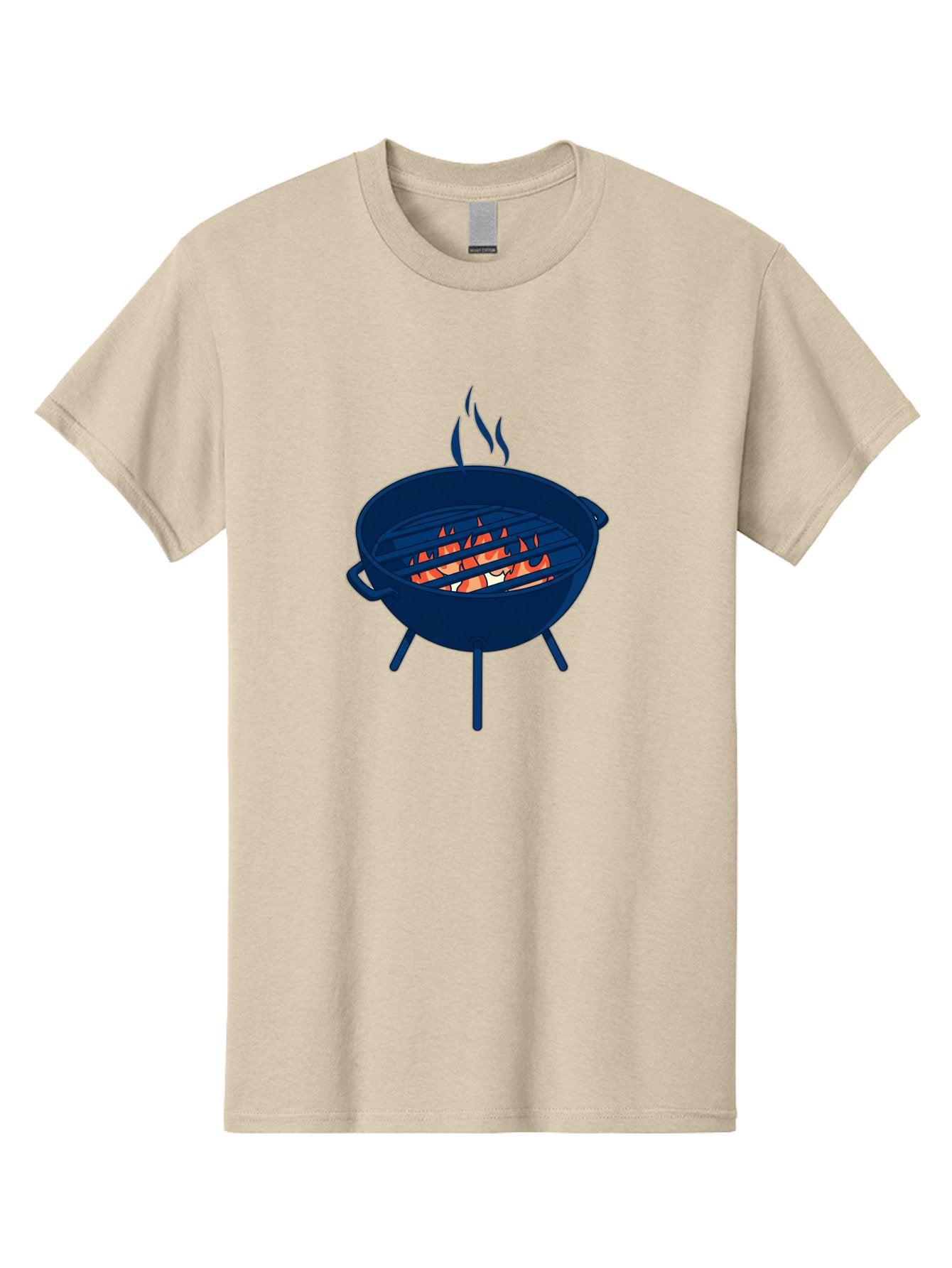 Charcoal-Grill-1 Men'S Graphic Tee, 100% Cotton, Comfortable Casual Summer Wear, Machine Washable, Barbecue Grill, Grilling Food, Outdoor Cooking, Fiery Coals, Sizzling Meat, Barbecue Season, Summertime Fun, Grilling Outdoors, Grill Marks Bab724 9
