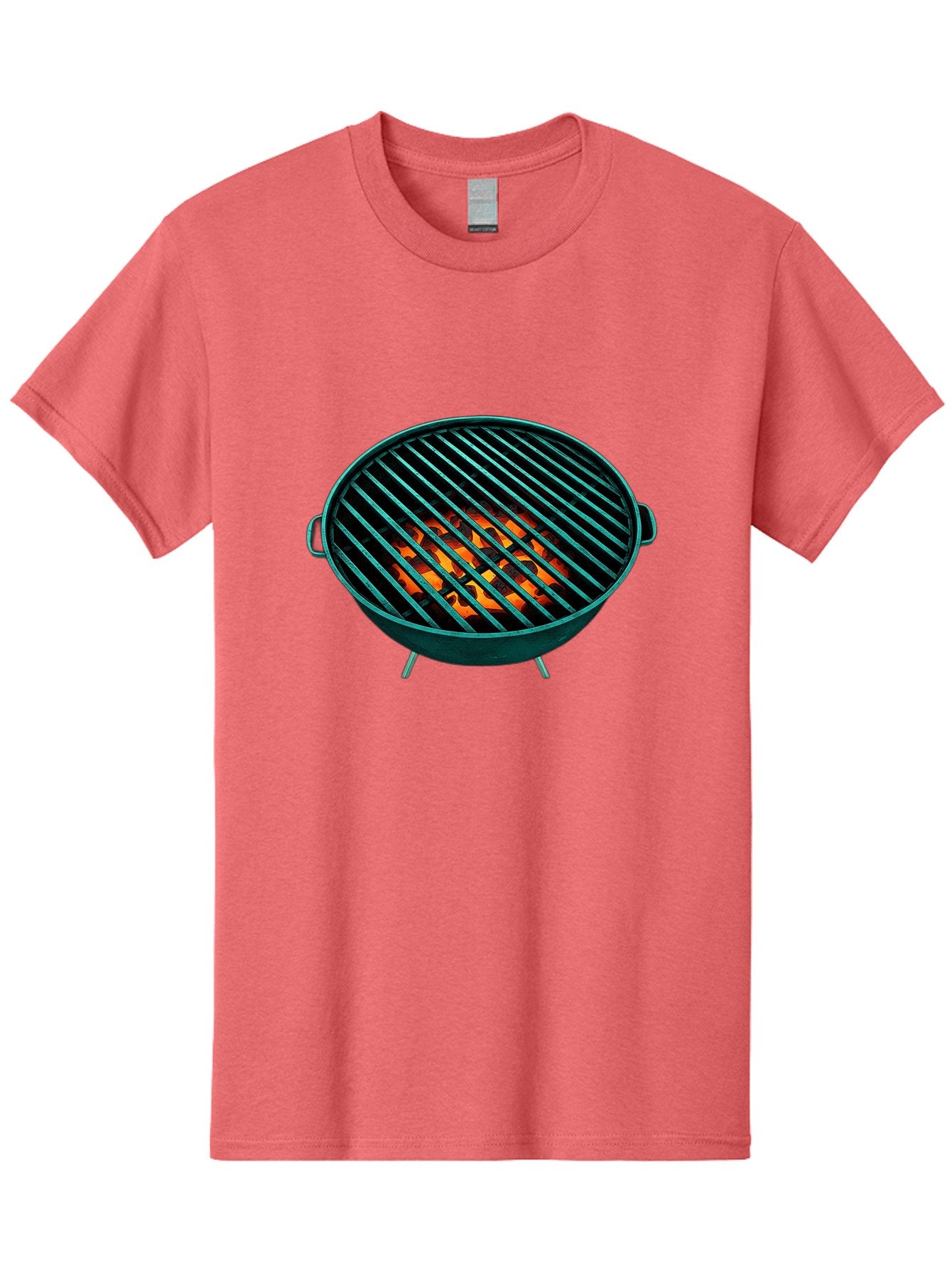 Charcoal-Grill-2 Men'S Graphic Tee, 100% Cotton, Comfortable Casual Summer Wear, Machine Washable, Barbecue Grill, Grill Grates, Burning Coals, Outdoor Cooking, Barbecue Accessories, Grill Marks, Cooking Grill, Grill Surface, Bab725 7