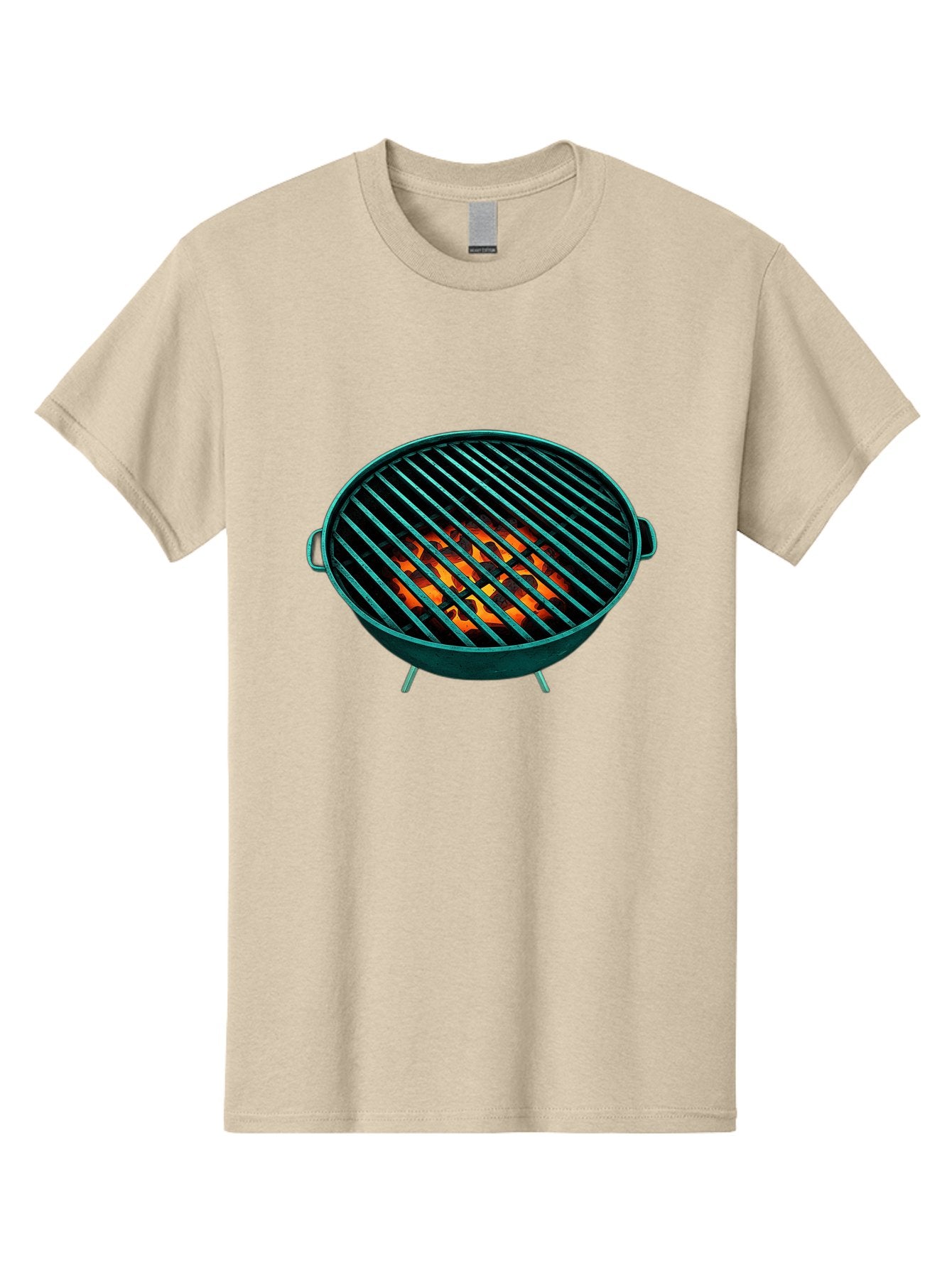 Charcoal-Grill-2 Men'S Graphic Tee, 100% Cotton, Comfortable Casual Summer Wear, Machine Washable, Barbecue Grill, Grill Grates, Burning Coals, Outdoor Cooking, Barbecue Accessories, Grill Marks, Cooking Grill, Grill Surface, Bab725 5