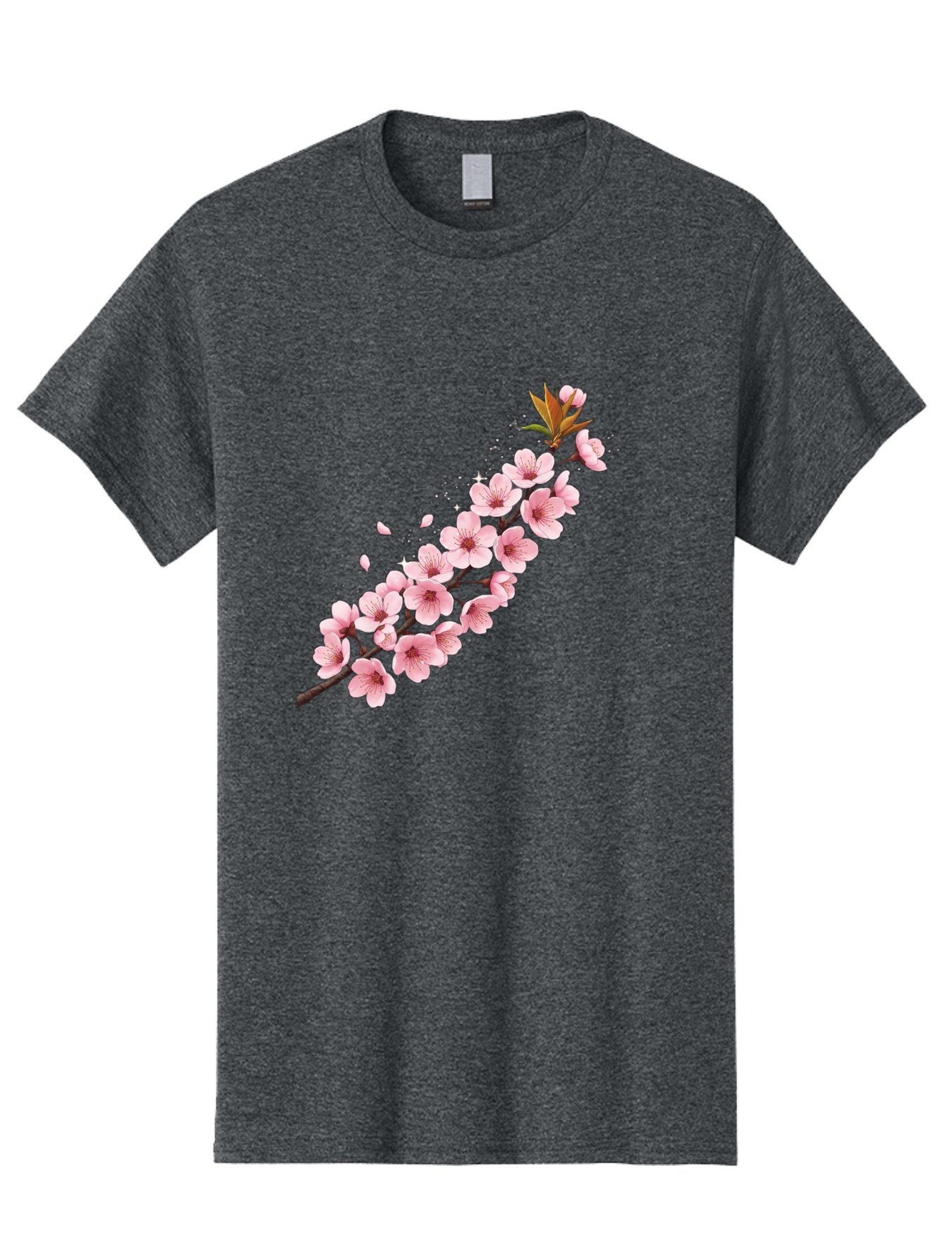 Cherry-Blossom-Branch Men'S Graphic Tee, 100% Cotton, Comfortable Casual Summer Wear, Machine Washable, Cherry Blossom Flowers, Pink Petals, Falling Petals, Floral Arrangement, Delicate Blooms, Spring Flowers, Soft Pink Hues, Flower Branch Bab732 9