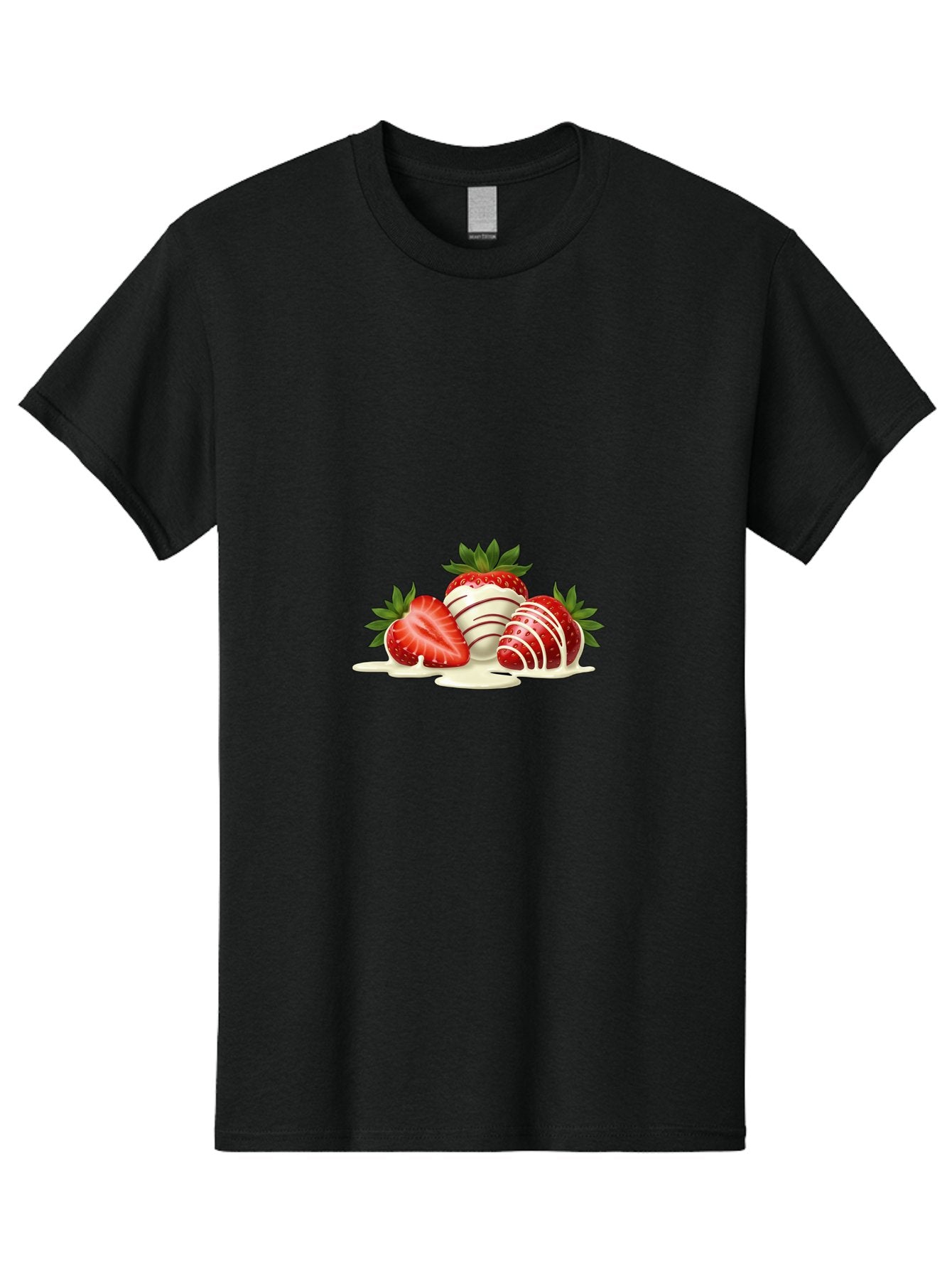Chocolate-Covered-Strawberries-3 Men'S Graphic Tee, 100% Cotton, Comfortable Casual Summer Wear, Machine Washable, Strawberries Dipped In White Chocolate, Chocolate-Covered Strawberries, Strawberry Dessert, Sweet Treats, Fruit And Chocolate, Bab742 6
