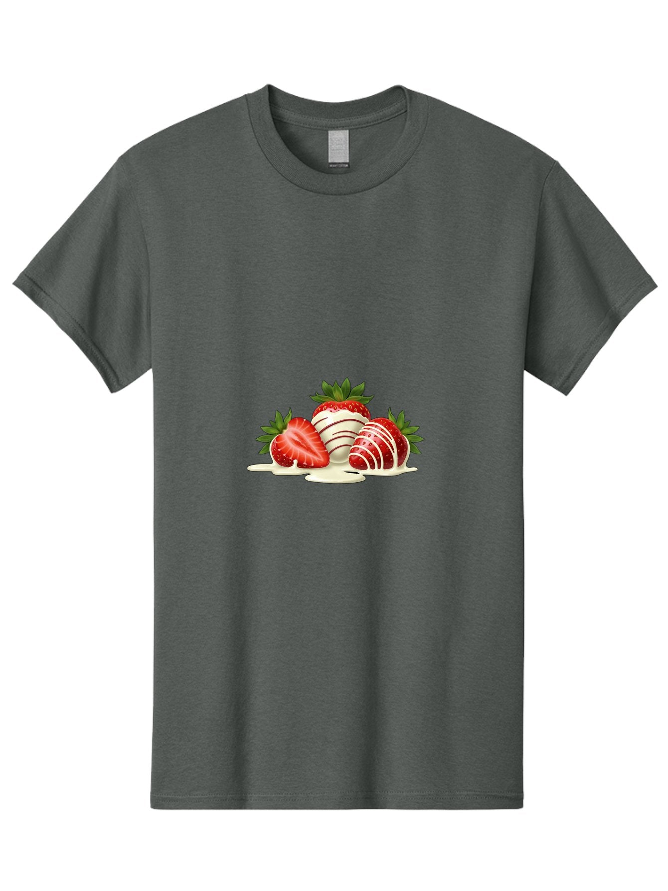 Chocolate-Covered-Strawberries-3 Men'S Graphic Tee, 100% Cotton, Comfortable Casual Summer Wear, Machine Washable, Strawberries Dipped In White Chocolate, Chocolate-Covered Strawberries, Strawberry Dessert, Sweet Treats, Fruit And Chocolate, Bab742 7