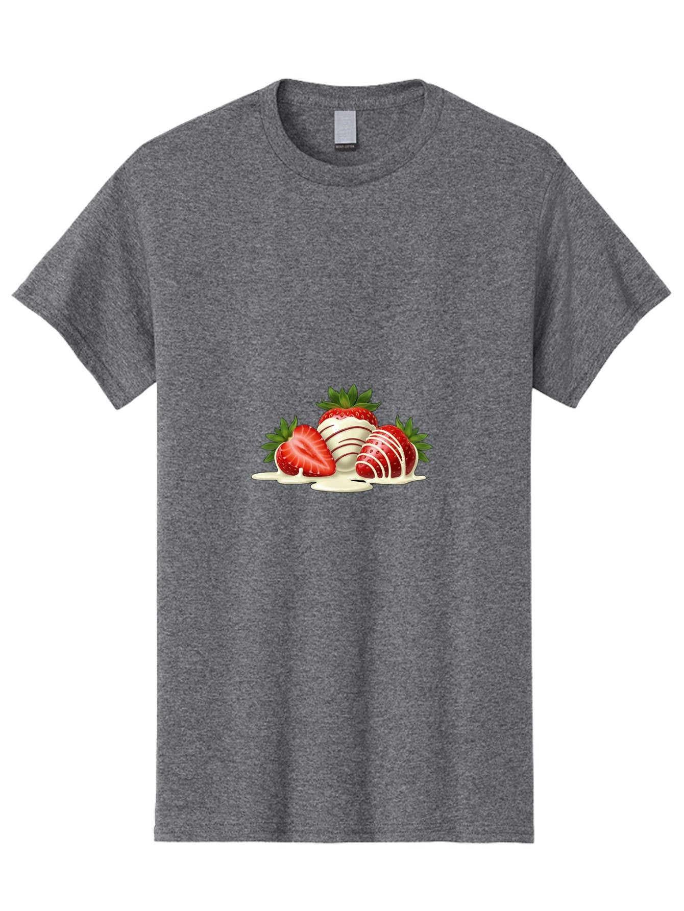 Chocolate-Covered-Strawberries-3 Men'S Graphic Tee, 100% Cotton, Comfortable Casual Summer Wear, Machine Washable, Strawberries Dipped In White Chocolate, Chocolate-Covered Strawberries, Strawberry Dessert, Sweet Treats, Fruit And Chocolate, Bab742 13