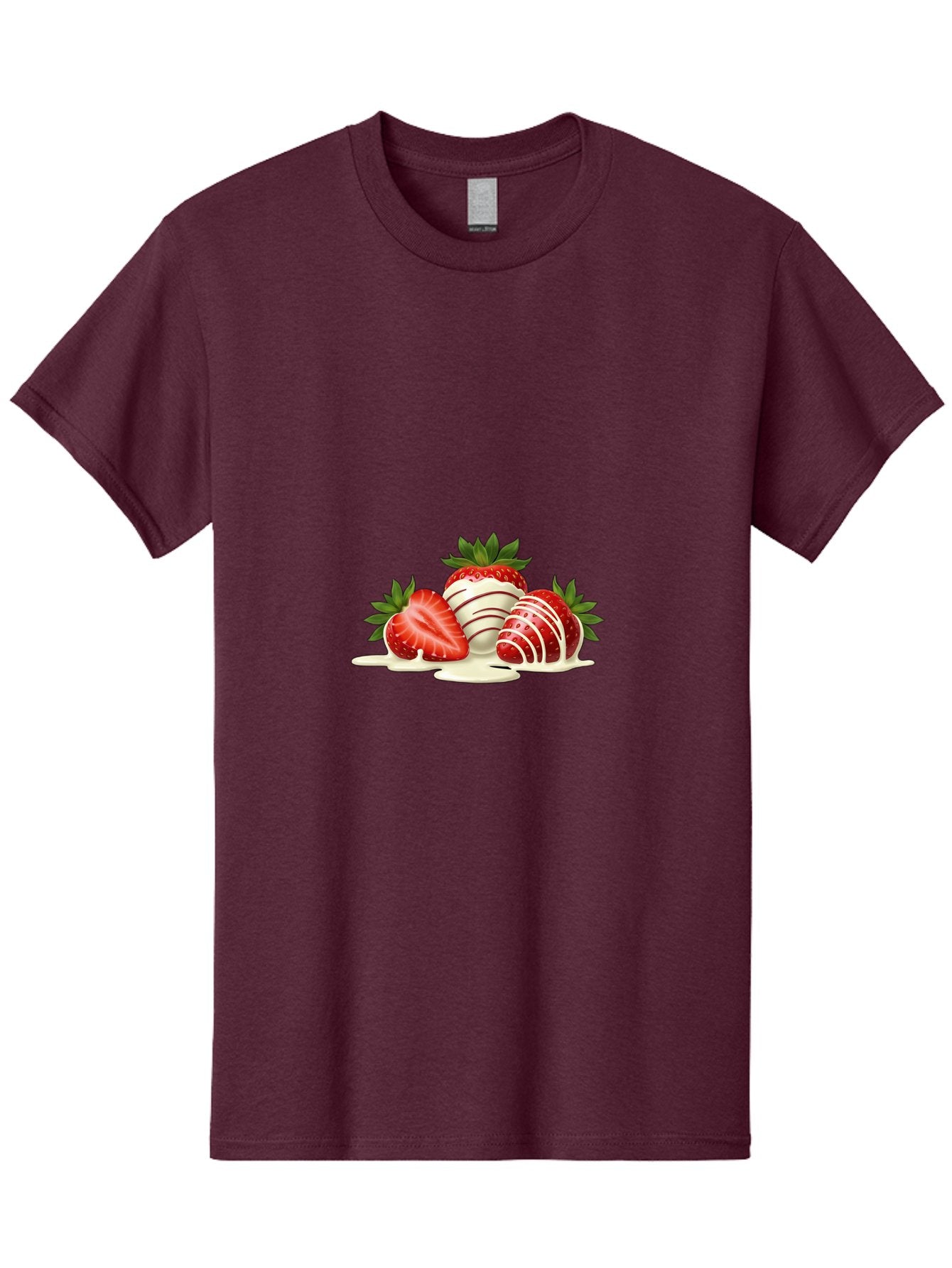 Chocolate-Covered-Strawberries-3 Men'S Graphic Tee, 100% Cotton, Comfortable Casual Summer Wear, Machine Washable, Strawberries Dipped In White Chocolate, Chocolate-Covered Strawberries, Strawberry Dessert, Sweet Treats, Fruit And Chocolate, Bab742 11