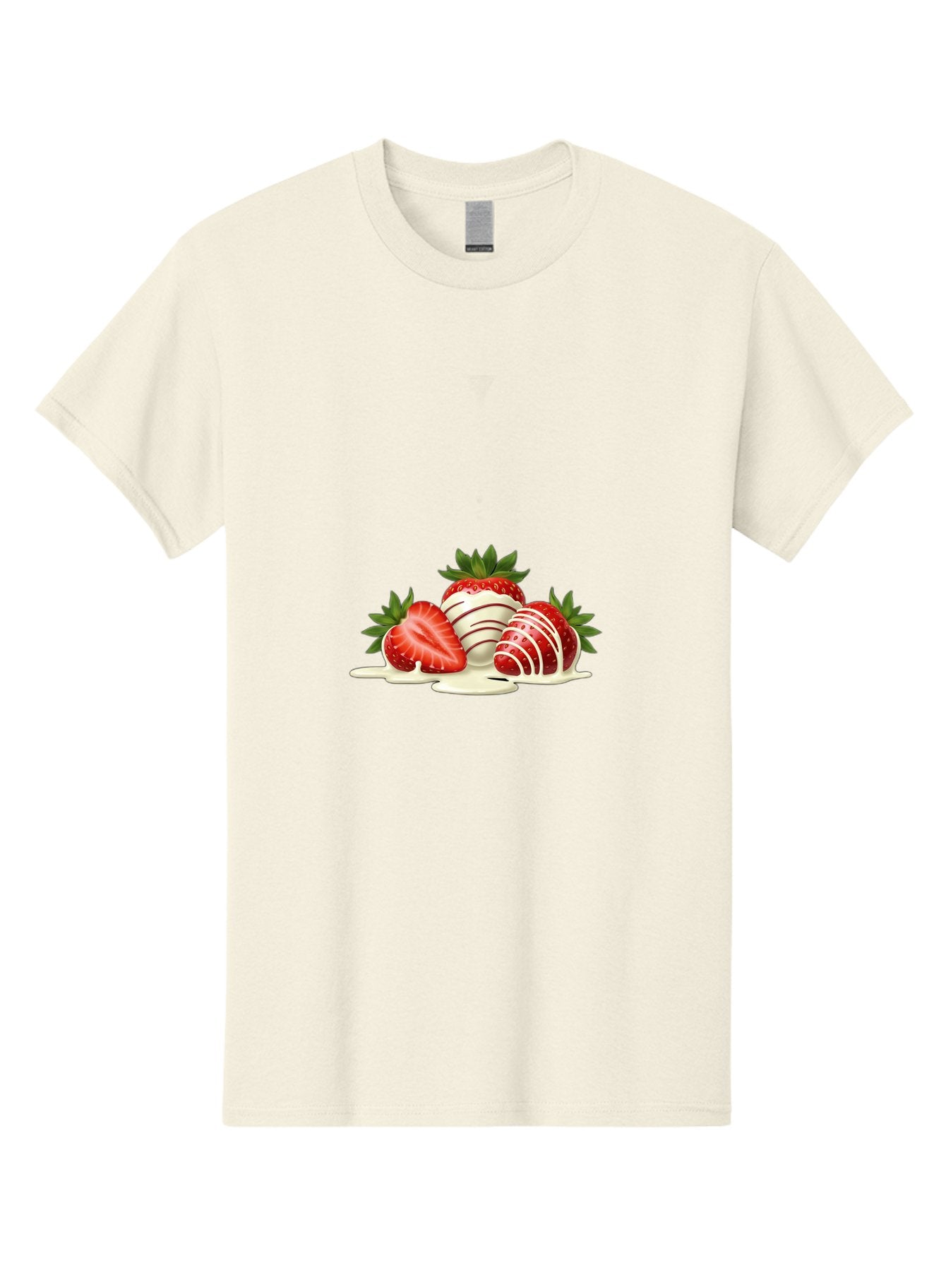 Chocolate-Covered-Strawberries-3 Men'S Graphic Tee, 100% Cotton, Comfortable Casual Summer Wear, Machine Washable, Strawberries Dipped In White Chocolate, Chocolate-Covered Strawberries, Strawberry Dessert, Sweet Treats, Fruit And Chocolate, Bab742 3