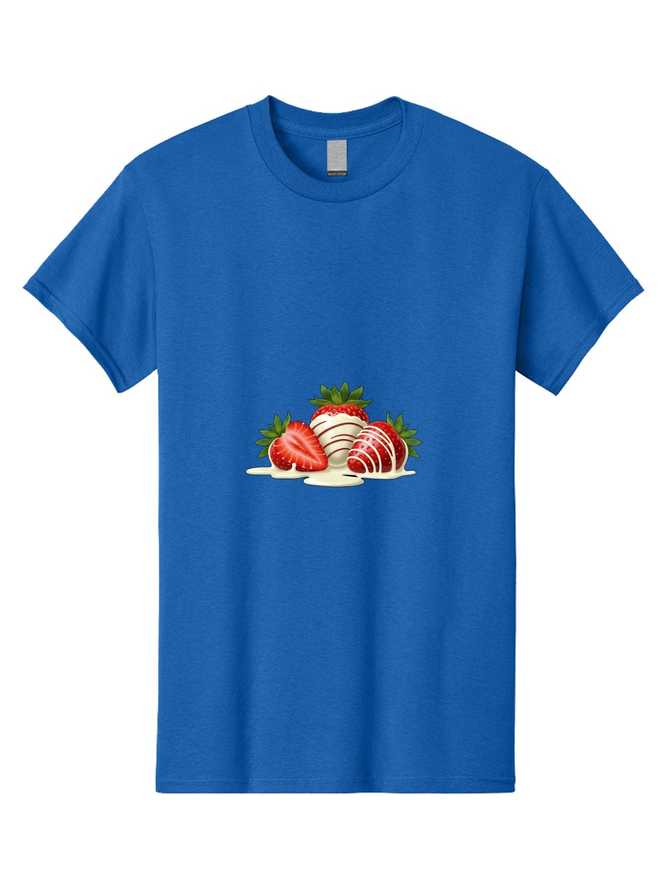 Chocolate-Covered-Strawberries-3 Men'S Graphic Tee, 100% Cotton, Comfortable Casual Summer Wear, Machine Washable, Strawberries Dipped In White Chocolate, Chocolate-Covered Strawberries, Strawberry Dessert, Sweet Treats, Fruit And Chocolate, Bab742 8