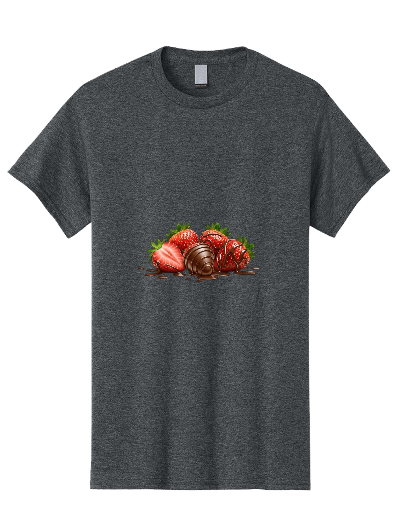 Chocolate-Covered-Strawberries-4 Men'S Graphic Tee, 100% Cotton, Comfortable Casual Summer Wear, Machine Washable, Chocolate Covered Strawberries, Sweet Treats, Indulgent Delights, Fresh Strawberries, Chocolate Sauce, Dessert Inspiration, Bab743 7