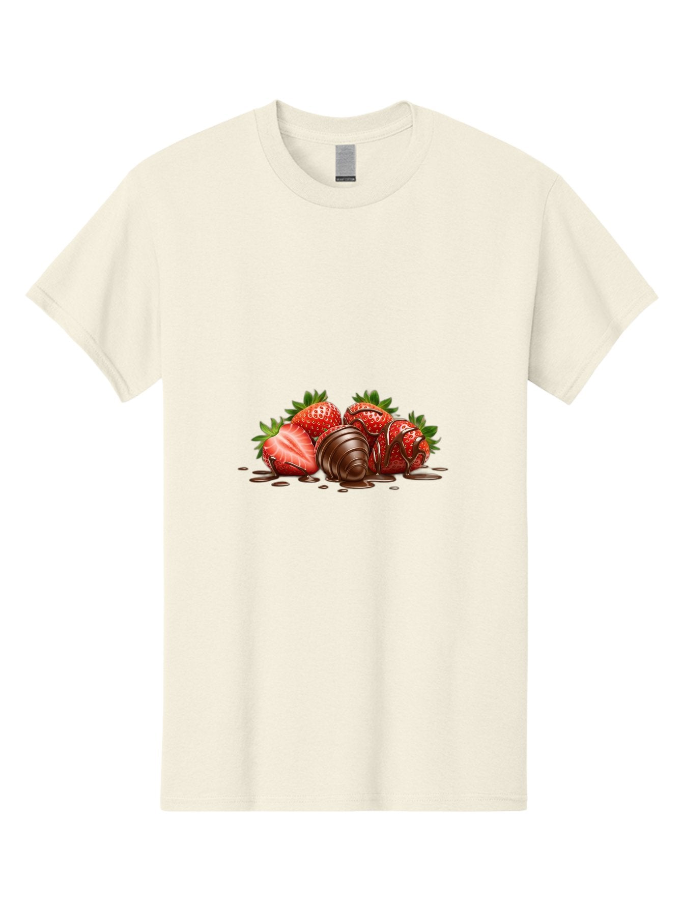 Chocolate-Covered-Strawberries-4 Men'S Graphic Tee, 100% Cotton, Comfortable Casual Summer Wear, Machine Washable, Chocolate Covered Strawberries, Sweet Treats, Indulgent Delights, Fresh Strawberries, Chocolate Sauce, Dessert Inspiration, Bab743 12