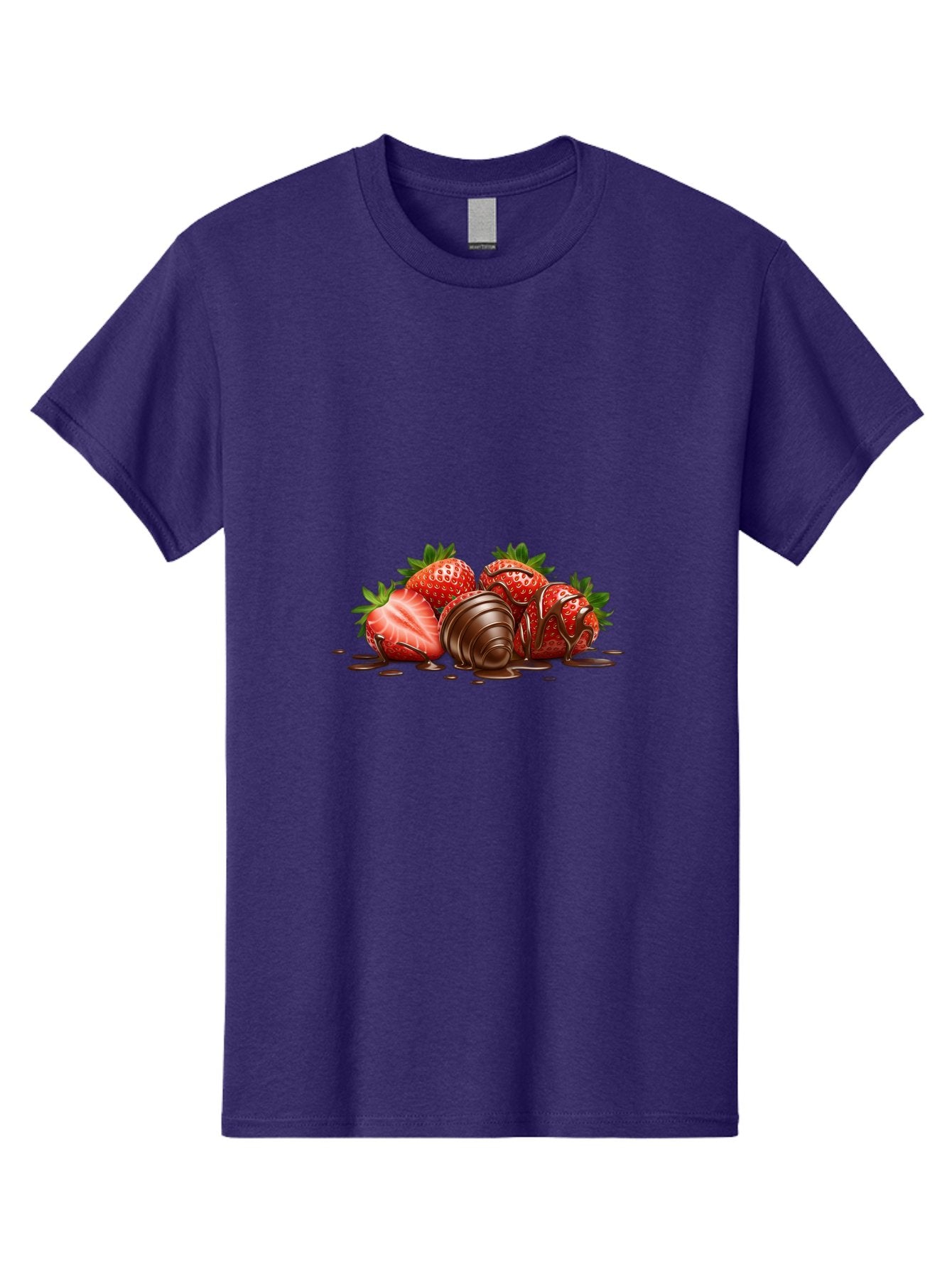 Chocolate-Covered-Strawberries-4 Men'S Graphic Tee, 100% Cotton, Comfortable Casual Summer Wear, Machine Washable, Chocolate Covered Strawberries, Sweet Treats, Indulgent Delights, Fresh Strawberries, Chocolate Sauce, Dessert Inspiration, Bab743 8