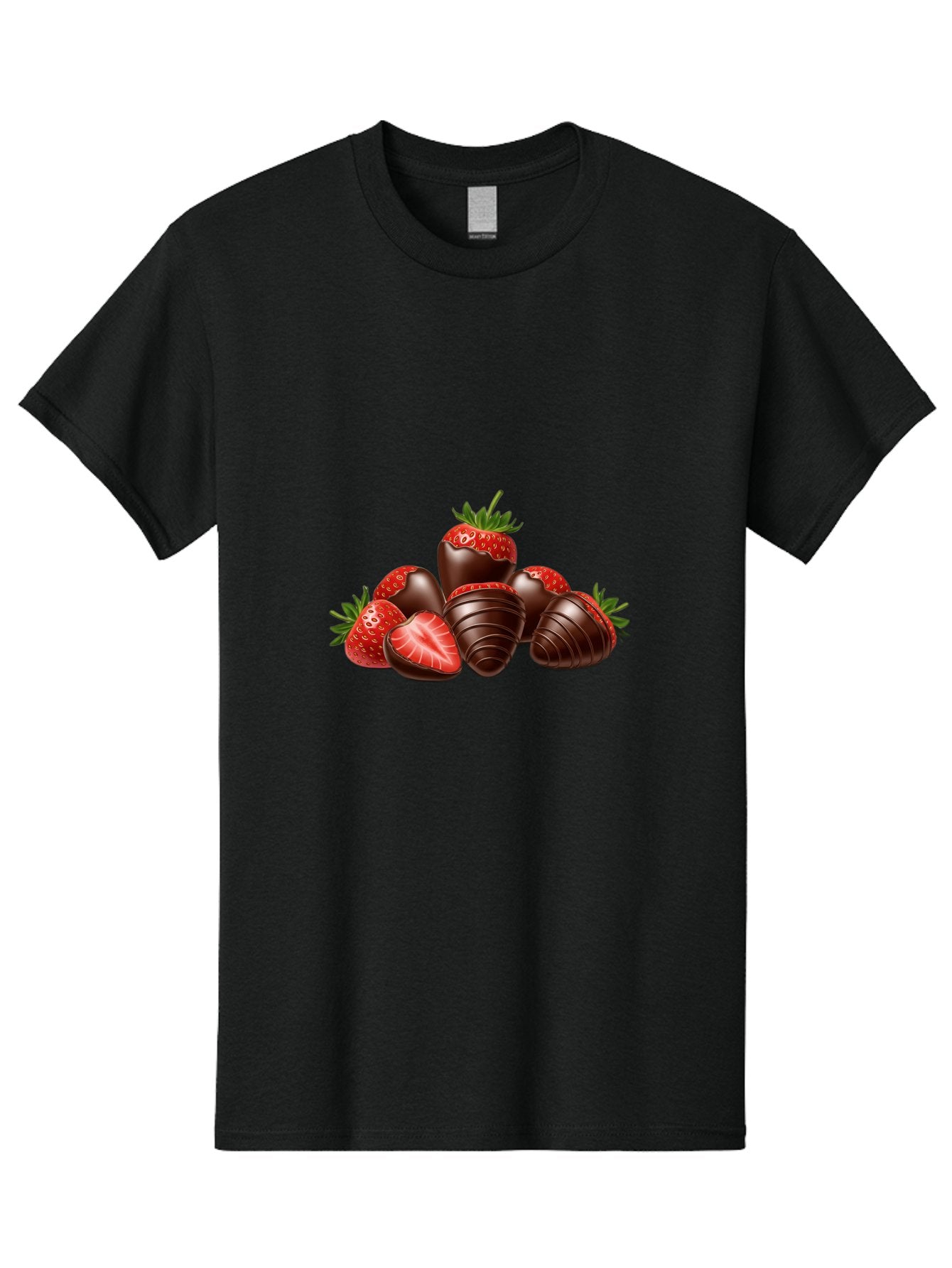 Chocolate-Covered-Strawberries Men'S Graphic Tee, 100% Cotton, Comfortable Casual Summer Wear, Machine Washable, Chocolate Covered Strawberries, Sweet Treats, Indulgent Dessert, Ripe Strawberries, Chocolate Indulgence, Rich And Decadent, Bab744 12