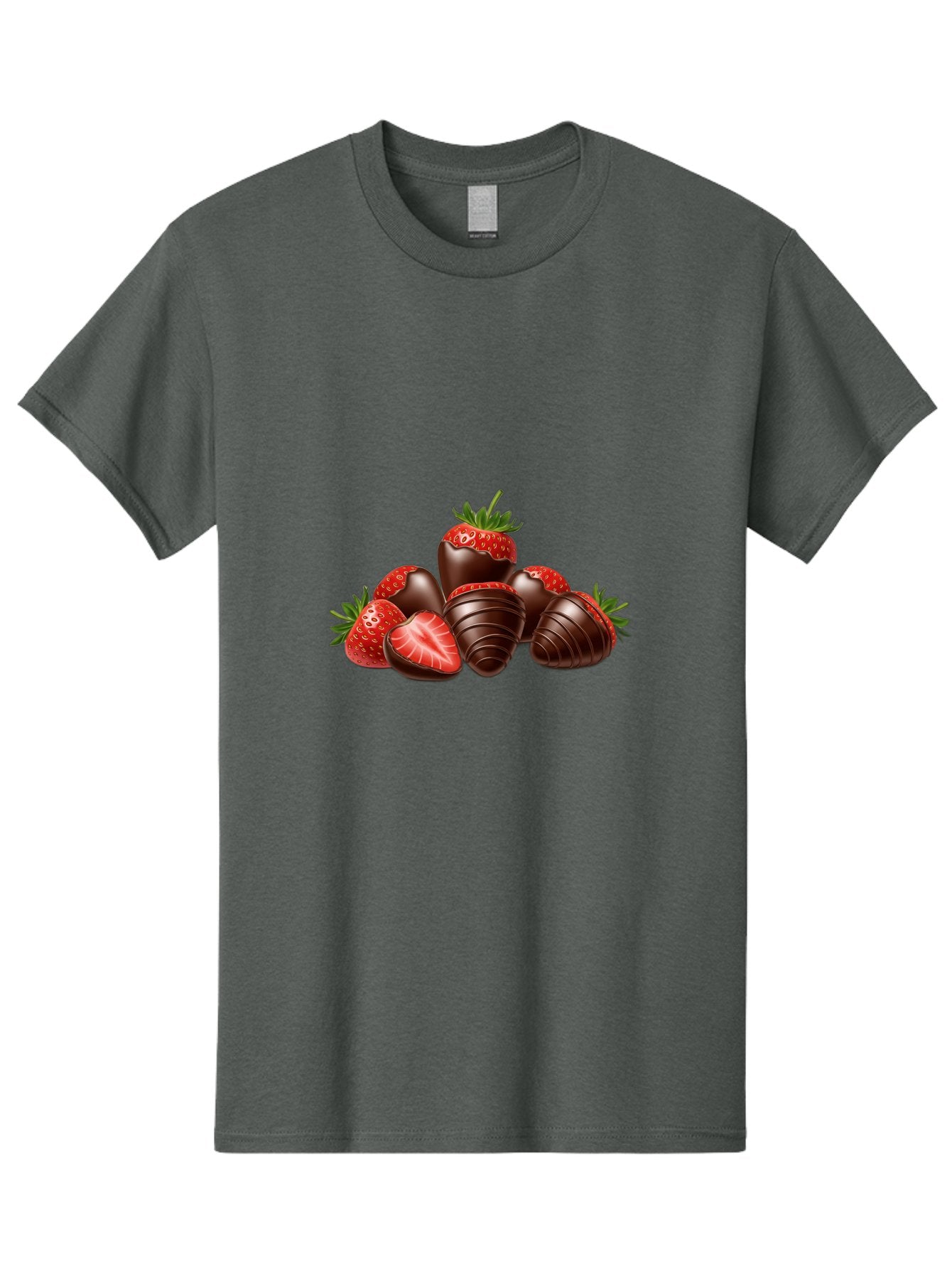 Chocolate-Covered-Strawberries Men'S Graphic Tee, 100% Cotton, Comfortable Casual Summer Wear, Machine Washable, Chocolate Covered Strawberries, Sweet Treats, Indulgent Dessert, Ripe Strawberries, Chocolate Indulgence, Rich And Decadent, Bab744 14