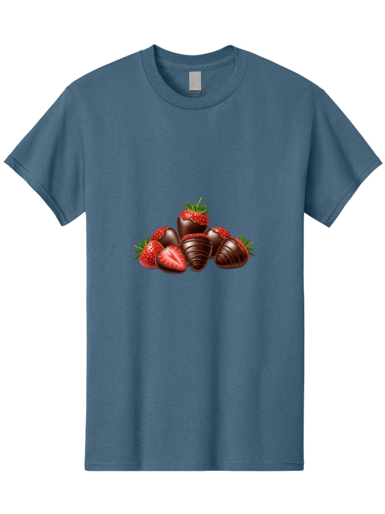 Chocolate-Covered-Strawberries Men'S Graphic Tee, 100% Cotton, Comfortable Casual Summer Wear, Machine Washable, Chocolate Covered Strawberries, Sweet Treats, Indulgent Dessert, Ripe Strawberries, Chocolate Indulgence, Rich And Decadent, Bab744 15