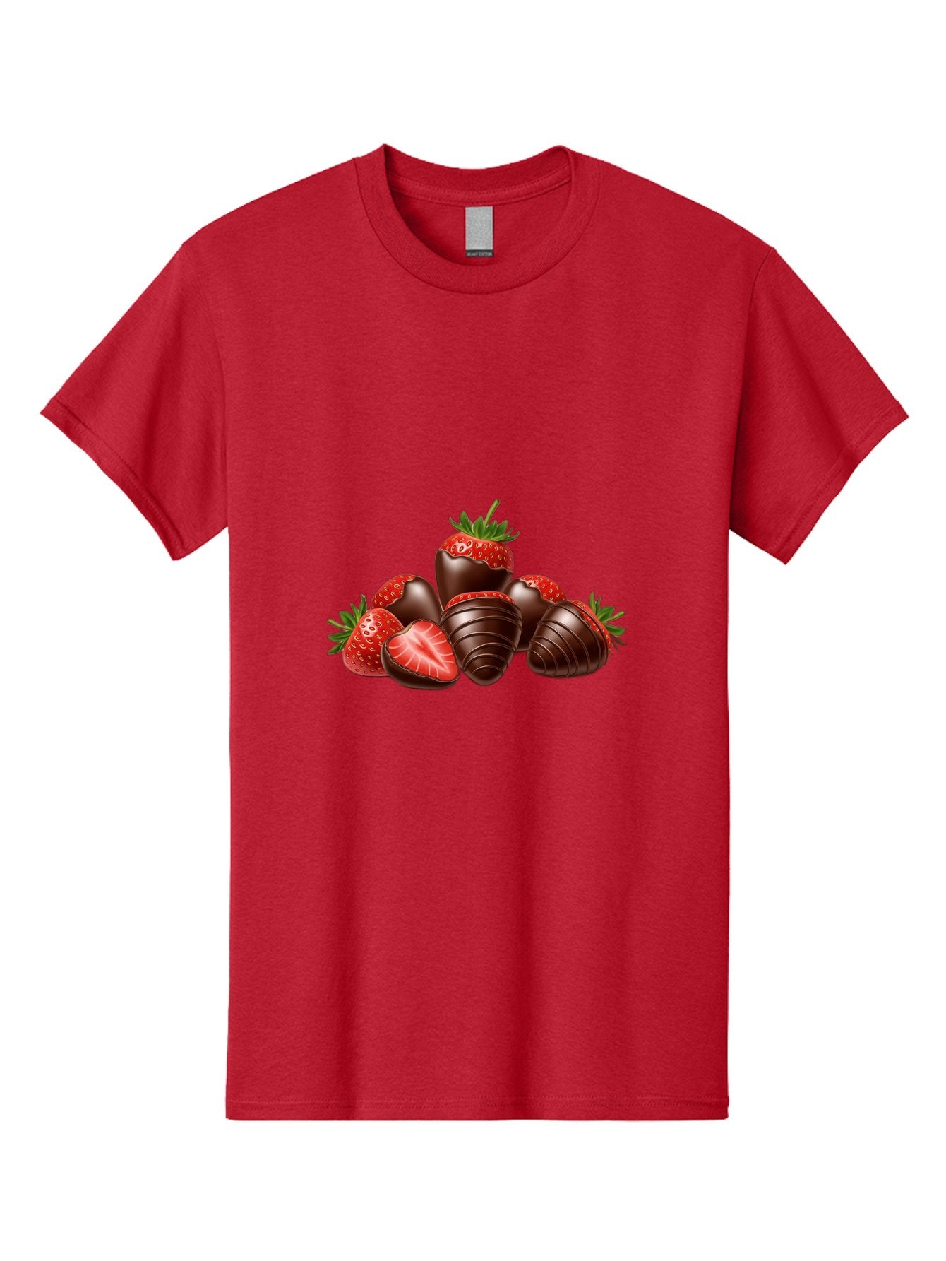 Chocolate-Covered-Strawberries Men'S Graphic Tee, 100% Cotton, Comfortable Casual Summer Wear, Machine Washable, Chocolate Covered Strawberries, Sweet Treats, Indulgent Dessert, Ripe Strawberries, Chocolate Indulgence, Rich And Decadent, Bab744 11