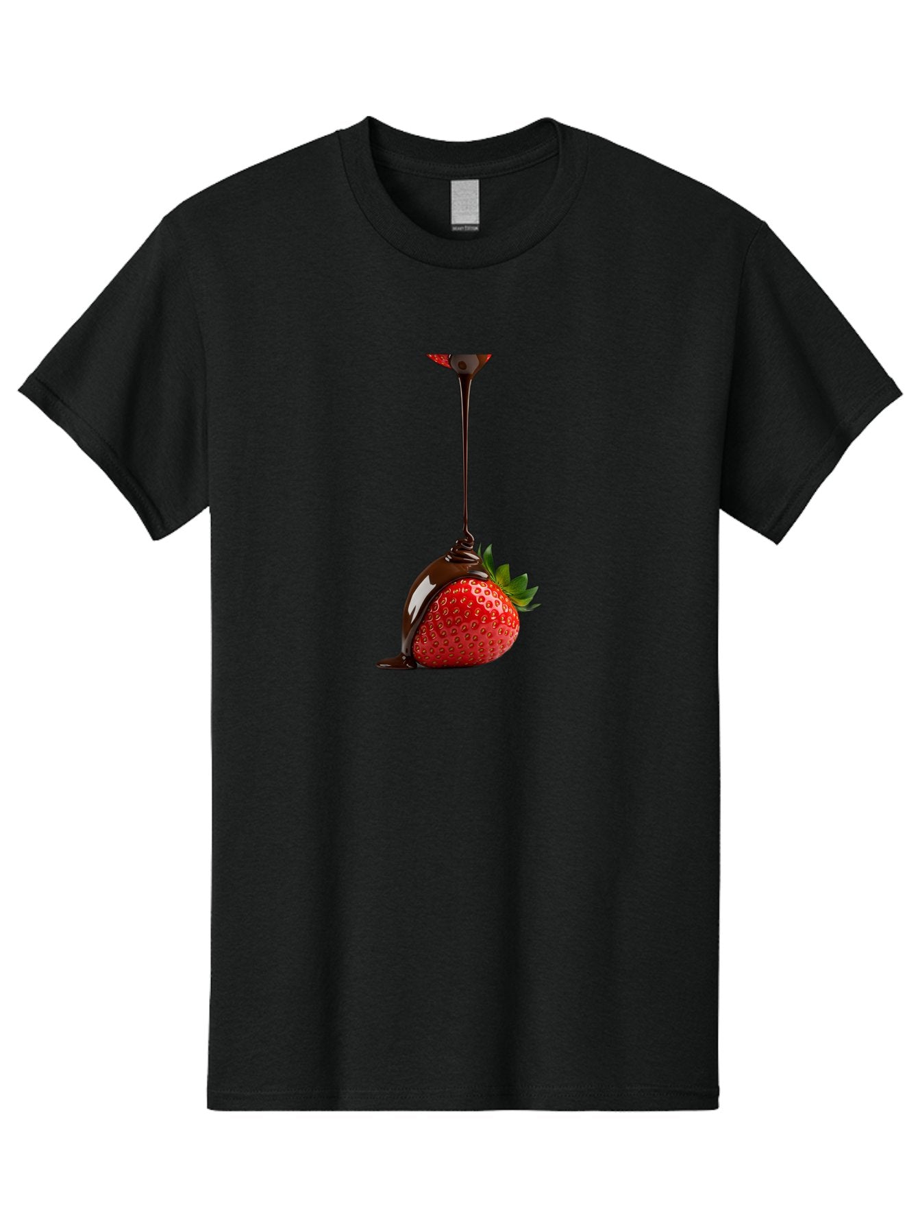 Chocolate-Covered-Strawberry Men'S Graphic Tee, 100% Cotton, Comfortable Casual Summer Wear, Machine Washable, Strawberry Dipped In Chocolate, Chocolate Covered Strawberry, Sweet Treat, Dessert Idea, Chocolate Sauce, Indulgent Snack, Bab745 11