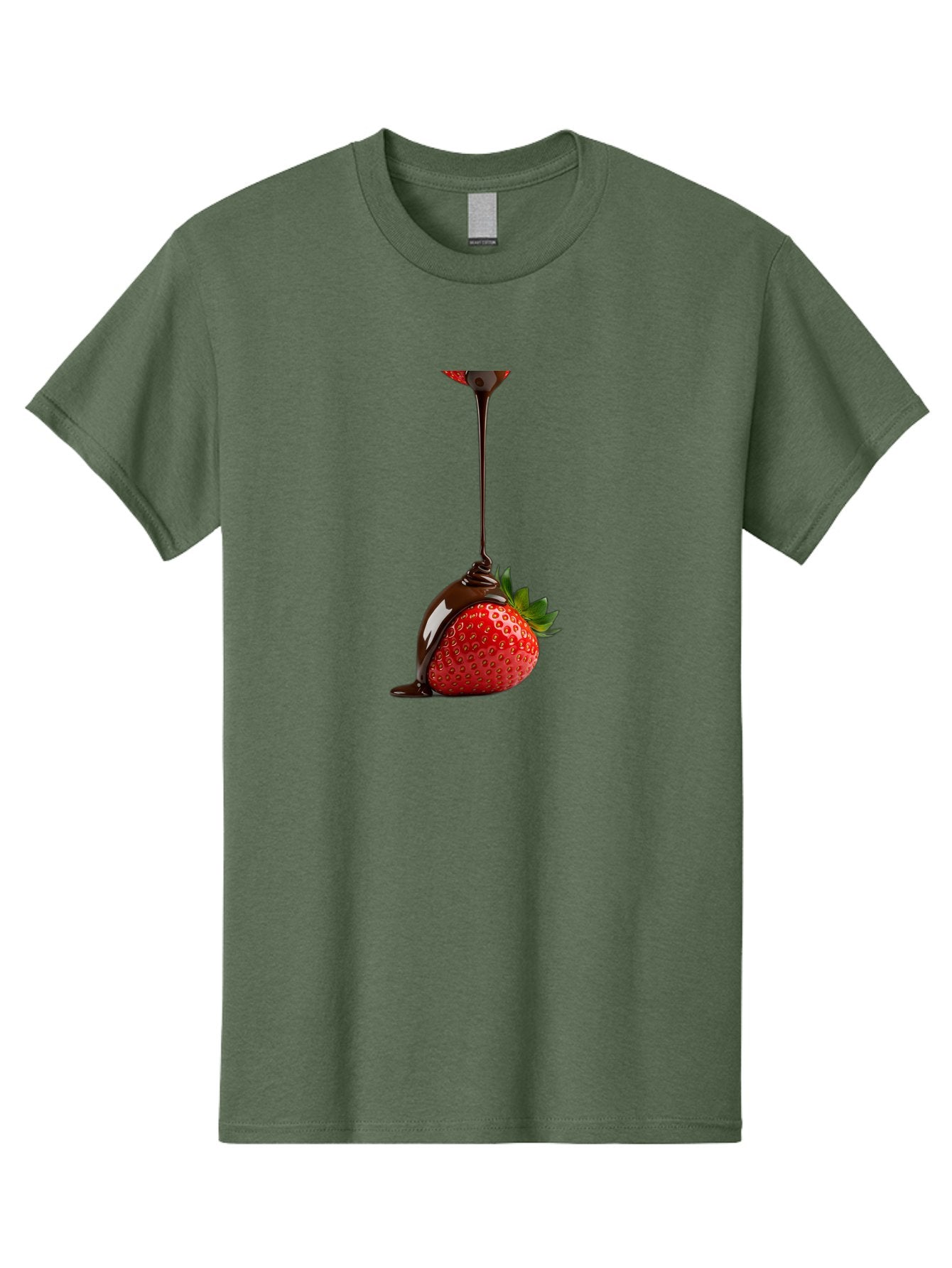 Chocolate-Covered-Strawberry Men'S Graphic Tee, 100% Cotton, Comfortable Casual Summer Wear, Machine Washable, Strawberry Dipped In Chocolate, Chocolate Covered Strawberry, Sweet Treat, Dessert Idea, Chocolate Sauce, Indulgent Snack, Bab745 8