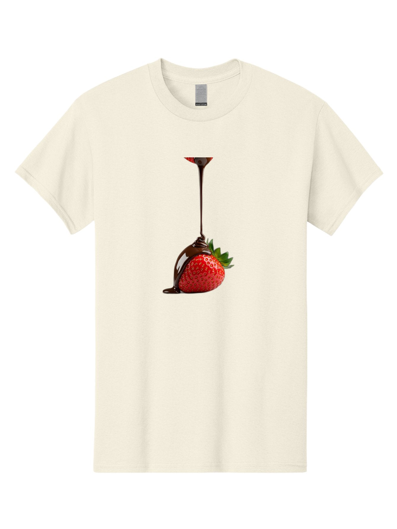 Chocolate-Covered-Strawberry Men'S Graphic Tee, 100% Cotton, Comfortable Casual Summer Wear, Machine Washable, Strawberry Dipped In Chocolate, Chocolate Covered Strawberry, Sweet Treat, Dessert Idea, Chocolate Sauce, Indulgent Snack, Bab745 5