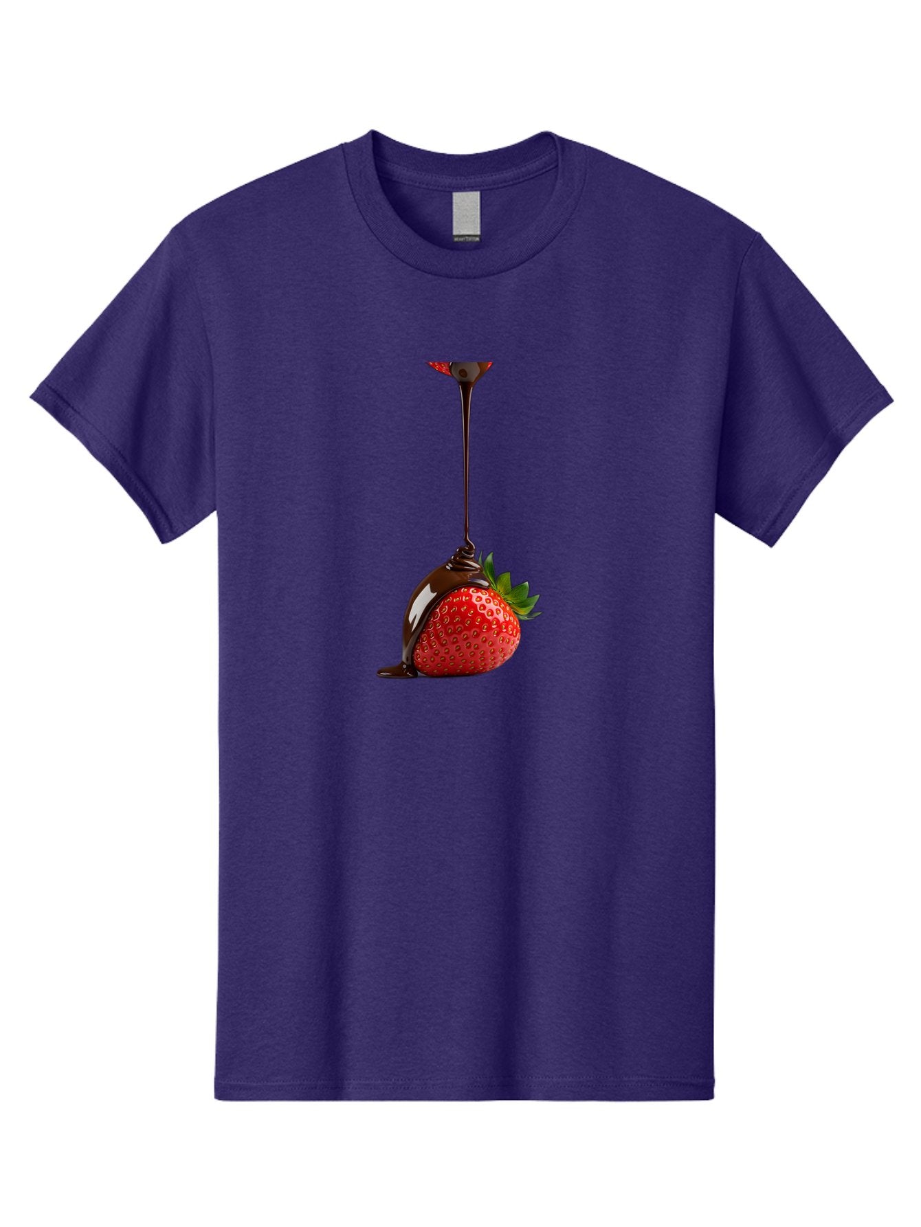 Chocolate-Covered-Strawberry Men'S Graphic Tee, 100% Cotton, Comfortable Casual Summer Wear, Machine Washable, Strawberry Dipped In Chocolate, Chocolate Covered Strawberry, Sweet Treat, Dessert Idea, Chocolate Sauce, Indulgent Snack, Bab745 15