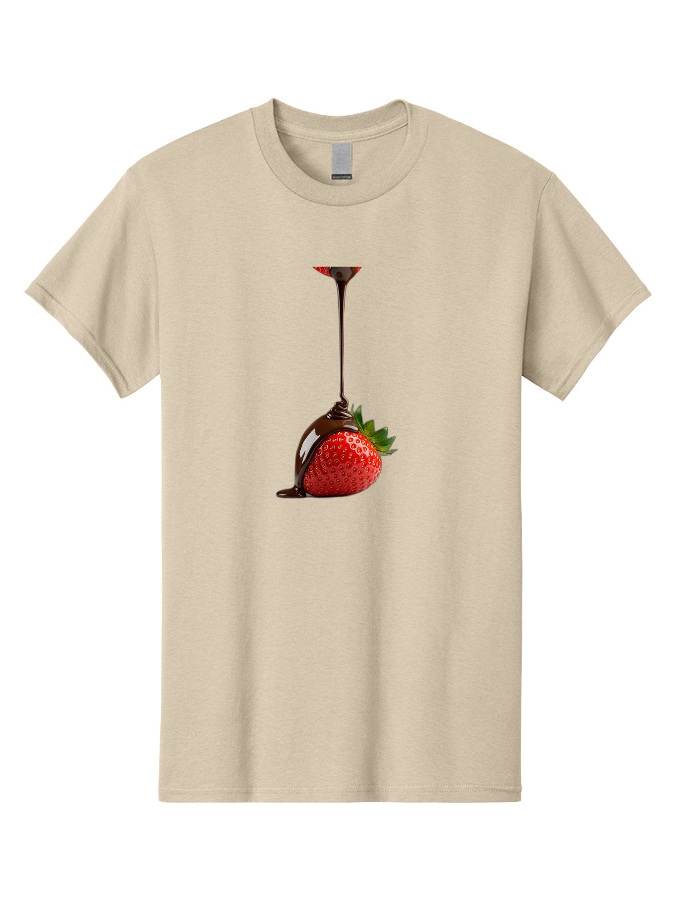 Chocolate-Covered-Strawberry Men'S Graphic Tee, 100% Cotton, Comfortable Casual Summer Wear, Machine Washable, Strawberry Dipped In Chocolate, Chocolate Covered Strawberry, Sweet Treat, Dessert Idea, Chocolate Sauce, Indulgent Snack, Bab745 6
