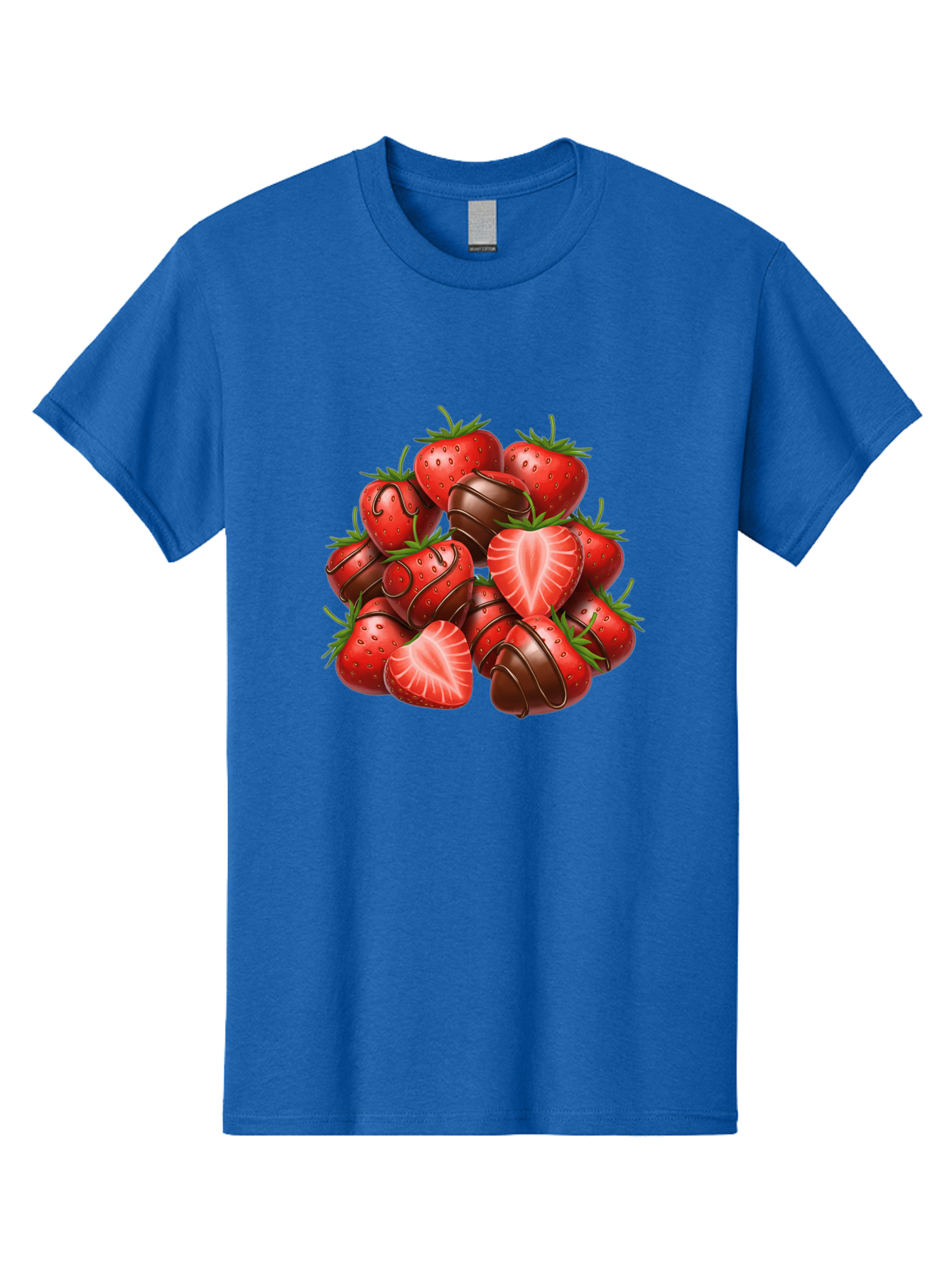 Chocolate-Dipped-Strawberries Men'S Graphic Tee, 100% Cotton, Comfortable Casual Summer Wear, Machine Washable, Chocolate Covered Strawberries, Sweet Treats, Delicious Desserts, Strawberry Lovers, Chocolate Indulgence, Tasty Fruit, Bab746 9