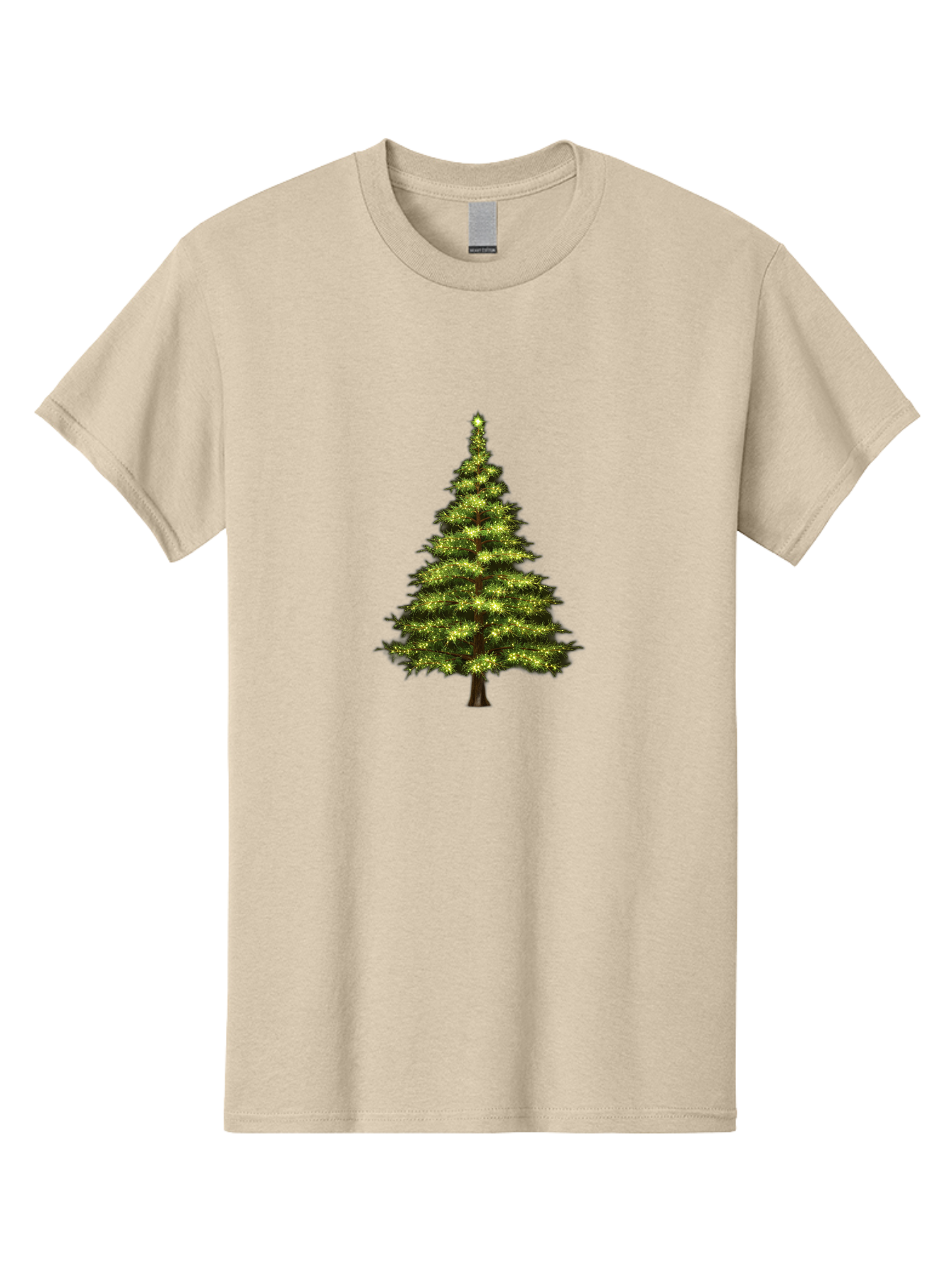 Christmas-Tree-4 Men'S Graphic Tee, 100% Cotton, Comfortable Casual Summer Wear, Machine Washable, Christmas Tree, Christmas Lights, Festive Decoration, Holiday Season, Winter Wonderland, Christmas Magic, Twinkling Lights, Evergreen Tree, Bab752 12