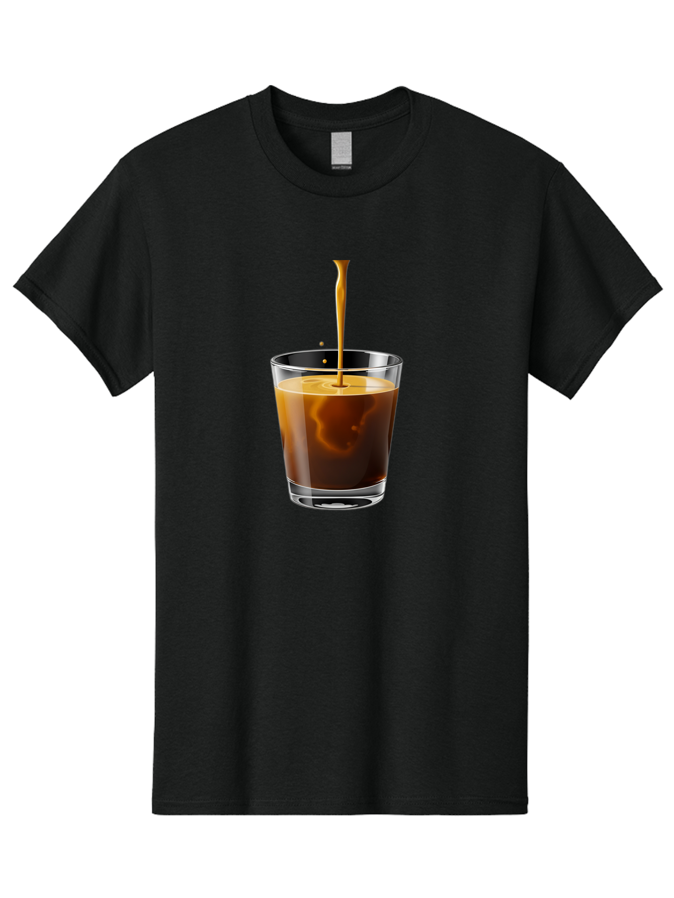 Coffee-1 Men'S Graphic Tee, 100% Cotton, Comfortable Casual Summer Wear, Machine Washable, Coffee Pouring Into A Glass, Espresso Shot, Coffee Culture, Morning Coffee, Coffee Drink, Rich Aroma, Coffee Lover, Daily Grind Bab767