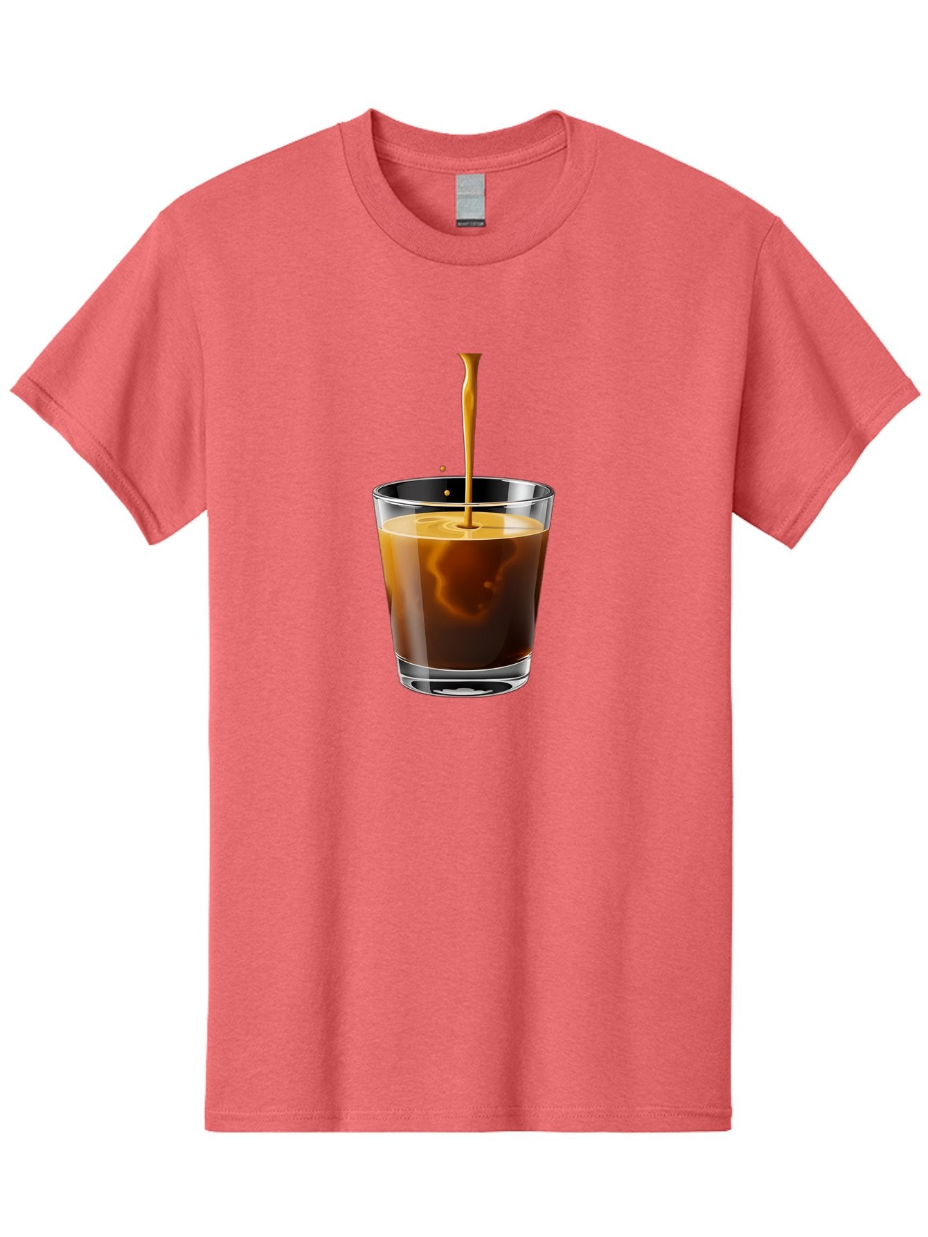 Coffee-1 Men'S Graphic Tee, 100% Cotton, Comfortable Casual Summer Wear, Machine Washable, Coffee Pouring Into A Glass, Espresso Shot, Coffee Culture, Morning Coffee, Coffee Drink, Rich Aroma, Coffee Lover, Daily Grind Bab767