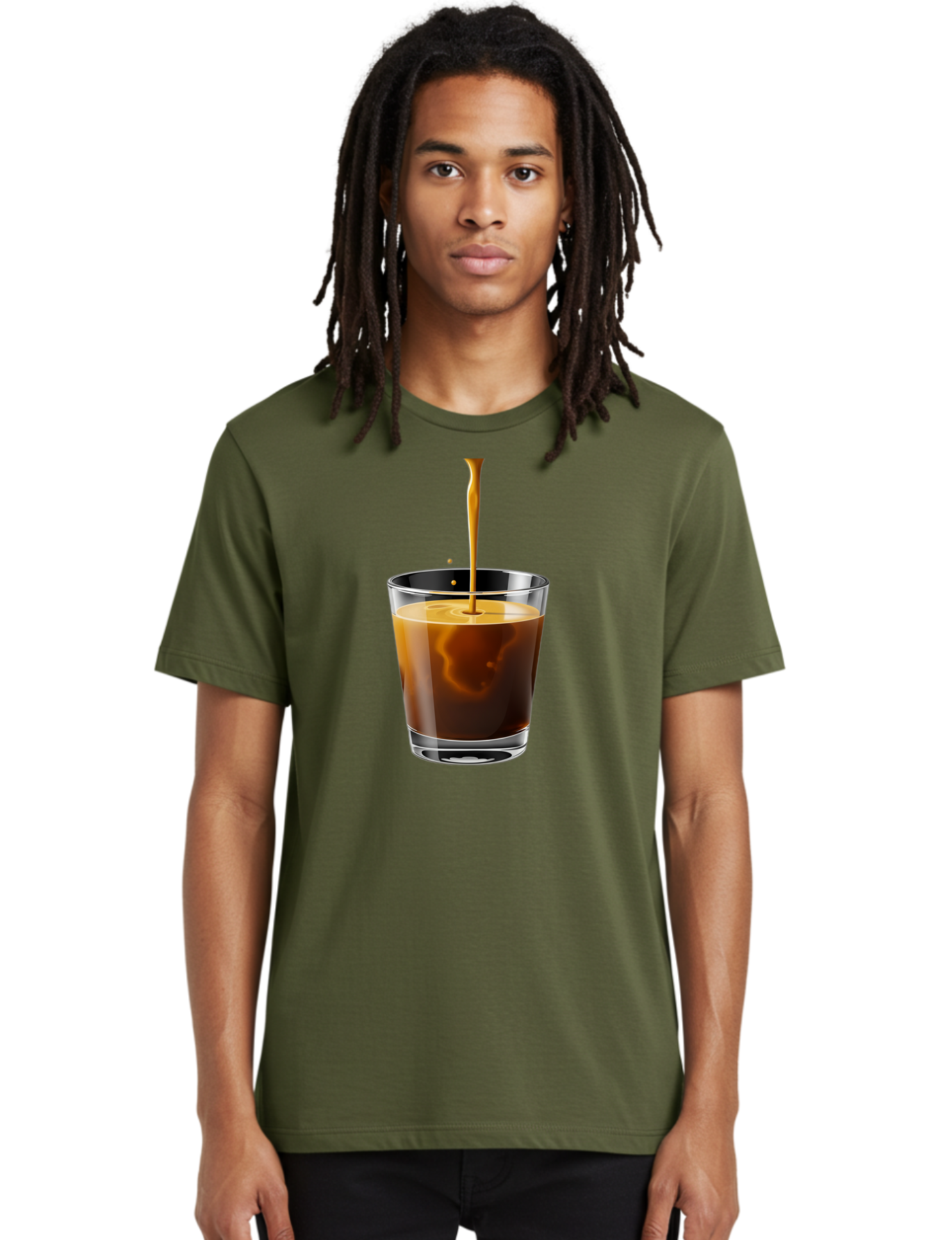 Coffee-1 Men'S Graphic Tee, 100% Cotton, Comfortable Casual Summer Wear, Machine Washable, Coffee Pouring Into A Glass, Espresso Shot, Coffee Culture, Morning Coffee, Coffee Drink, Rich Aroma, Coffee Lover, Daily Grind Bab767 29