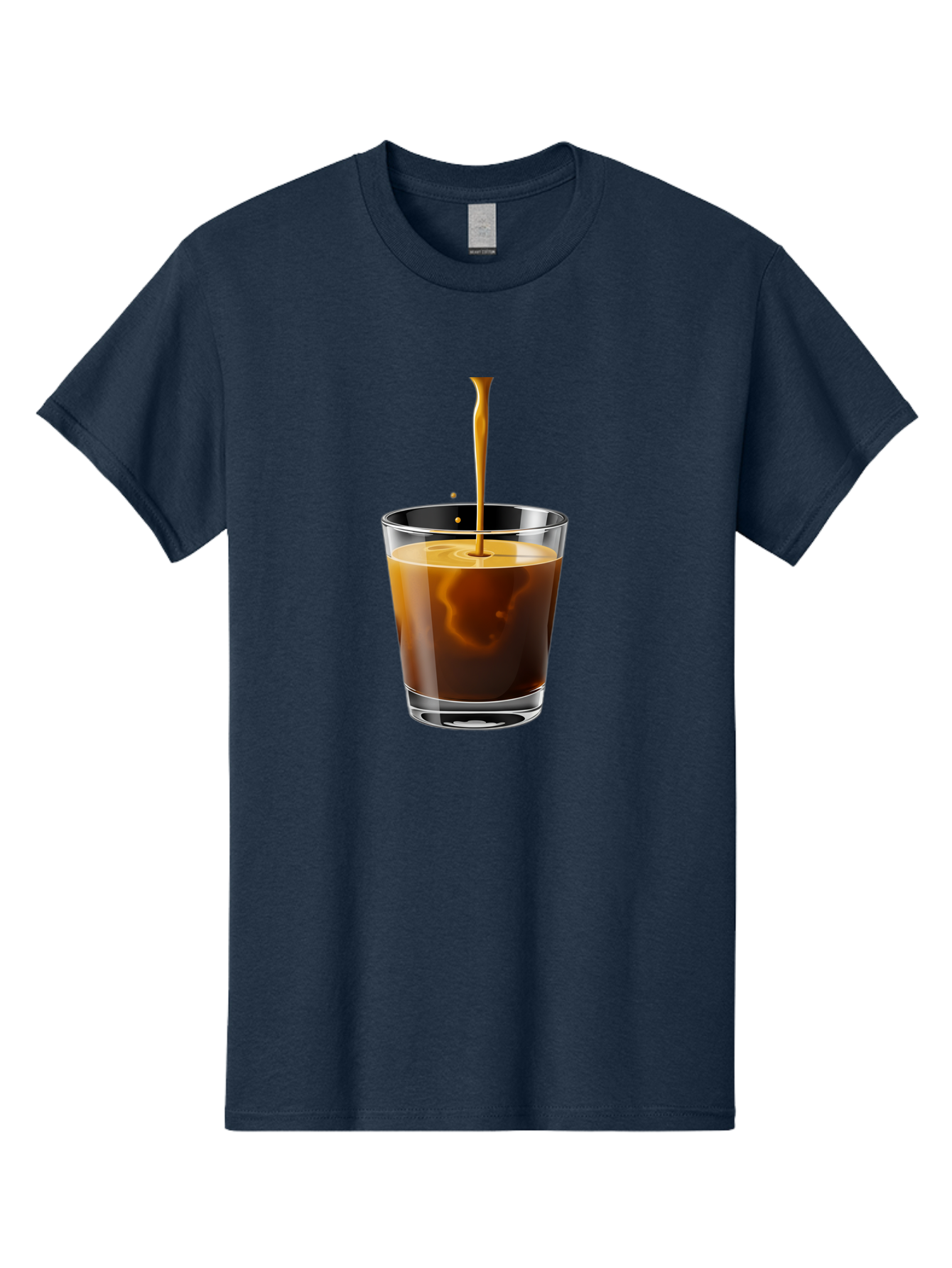 Coffee-1 Men'S Graphic Tee, 100% Cotton, Comfortable Casual Summer Wear, Machine Washable, Coffee Pouring Into A Glass, Espresso Shot, Coffee Culture, Morning Coffee, Coffee Drink, Rich Aroma, Coffee Lover, Daily Grind Bab767 4