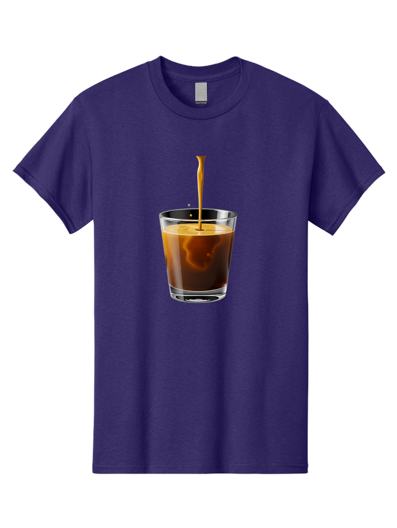 Coffee-1 Men'S Graphic Tee, 100% Cotton, Comfortable Casual Summer Wear, Machine Washable, Coffee Pouring Into A Glass, Espresso Shot, Coffee Culture, Morning Coffee, Coffee Drink, Rich Aroma, Coffee Lover, Daily Grind Bab767