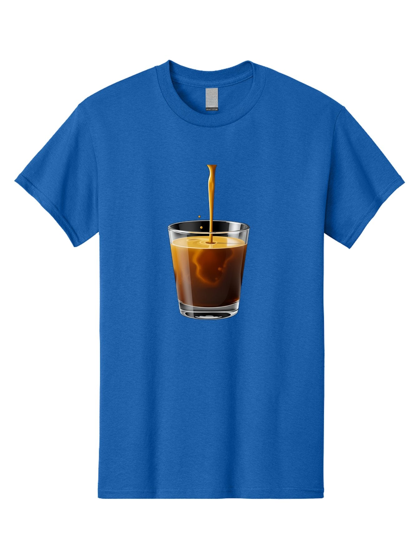 Coffee-1 Men'S Graphic Tee, 100% Cotton, Comfortable Casual Summer Wear, Machine Washable, Coffee Pouring Into A Glass, Espresso Shot, Coffee Culture, Morning Coffee, Coffee Drink, Rich Aroma, Coffee Lover, Daily Grind Bab767 3