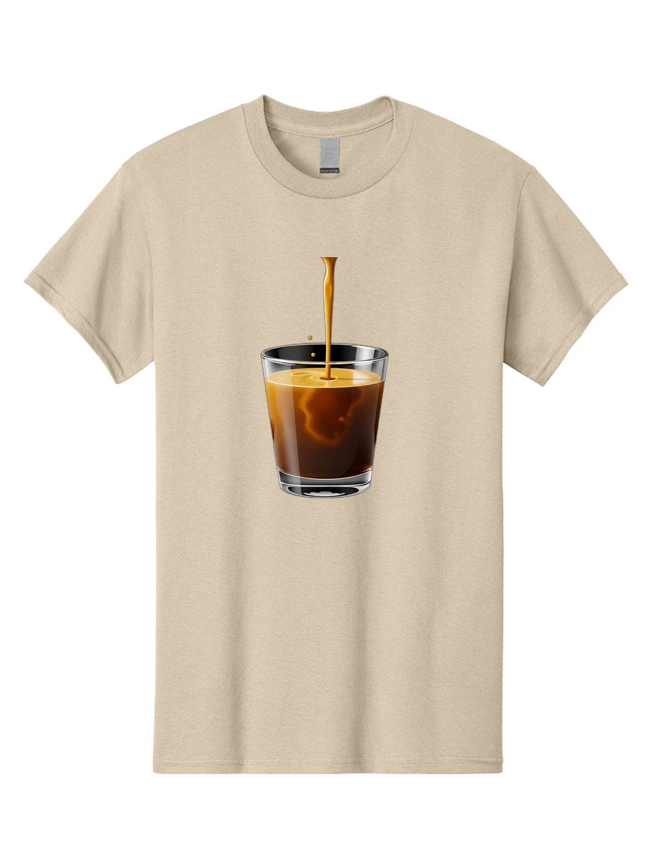 Coffee-1 Men'S Graphic Tee, 100% Cotton, Comfortable Casual Summer Wear, Machine Washable, Coffee Pouring Into A Glass, Espresso Shot, Coffee Culture, Morning Coffee, Coffee Drink, Rich Aroma, Coffee Lover, Daily Grind Bab767 4
