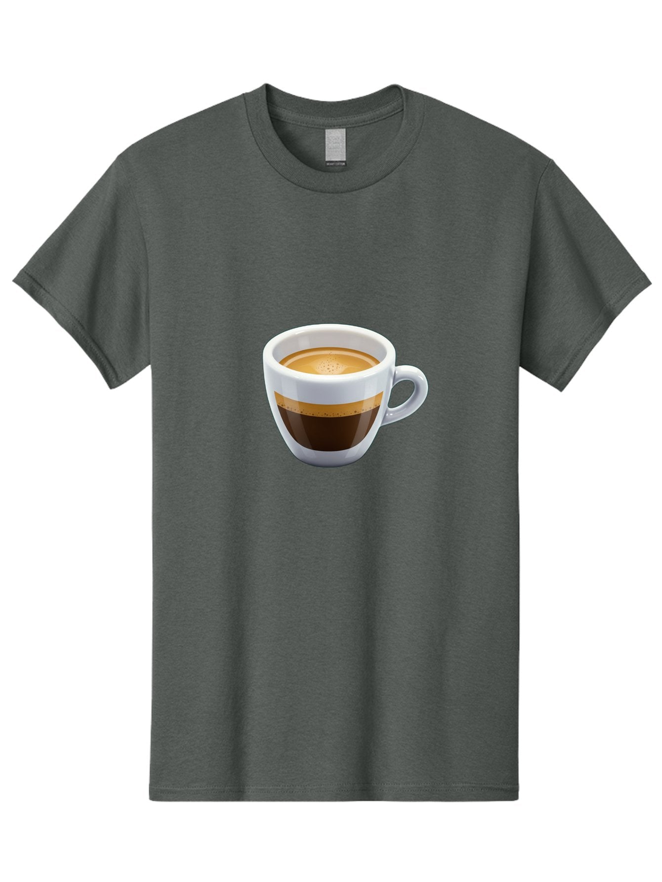 Coffee-3 Men'S Graphic Tee, 100% Cotton, Comfortable Casual Summer Wear, Machine Washable, Espresso In White Cup, Coffee Drink, Rich Flavor, Small Cup, Morning Coffee, Coffee Art, Crema On Top, Dark Brown Espresso Bab769