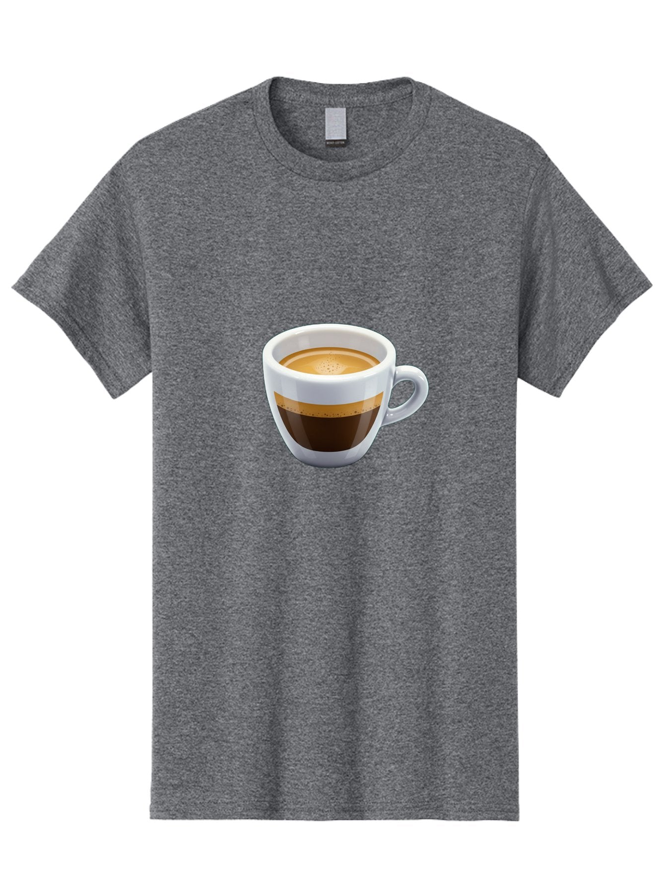Coffee-3 Men'S Graphic Tee, 100% Cotton, Comfortable Casual Summer Wear, Machine Washable, Espresso In White Cup, Coffee Drink, Rich Flavor, Small Cup, Morning Coffee, Coffee Art, Crema On Top, Dark Brown Espresso Bab769