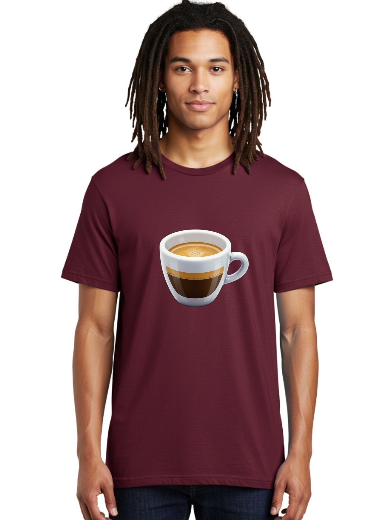 Coffee-3 Men'S Graphic Tee, 100% Cotton, Comfortable Casual Summer Wear, Machine Washable, Espresso In White Cup, Coffee Drink, Rich Flavor, Small Cup, Morning Coffee, Coffee Art, Crema On Top, Dark Brown Espresso Bab769 29