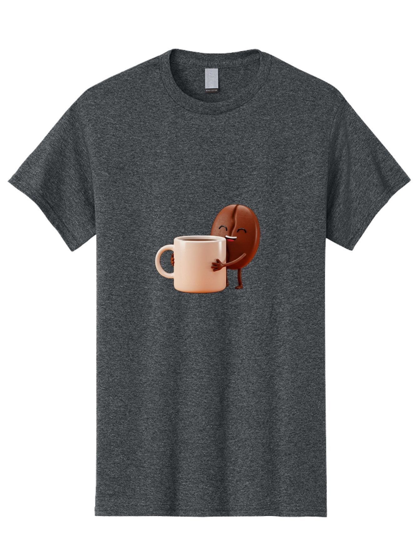 Coffee-Bean-Character-1 Men'S Graphic Tee, 100% Cotton, Comfortable Casual Summer Wear, Machine Washable, Cartoon Coffee Bean, Happy Character, Coffee Mug, Coffee Lover, Morning Pick-Me-Up, Caffeine Fix, Coffee Culture, Funny Illustration, Bab773 8