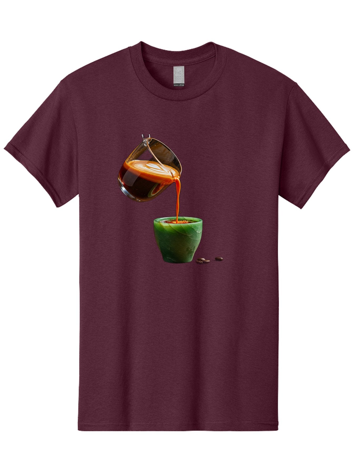 Coffee-Being-Poured Men'S Graphic Tee, 100% Cotton, Comfortable Casual Summer Wear, Machine Washable, Espresso Being Poured, Coffee In Cup, Rich Coffee, Coffee Beans, Morning Coffee, Coffee Culture, Caffeine Boost Bab784 5