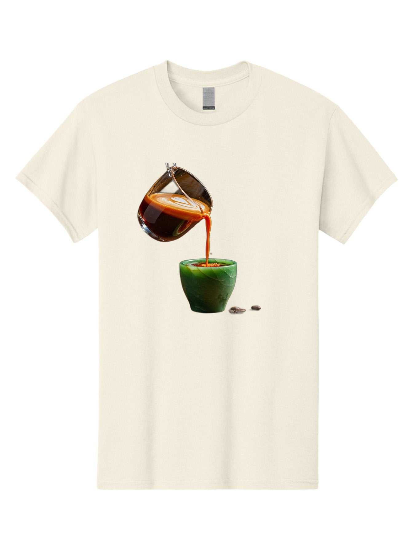 Coffee-Being-Poured Men'S Graphic Tee, 100% Cotton, Comfortable Casual Summer Wear, Machine Washable, Espresso Being Poured, Coffee In Cup, Rich Coffee, Coffee Beans, Morning Coffee, Coffee Culture, Caffeine Boost Bab784 3