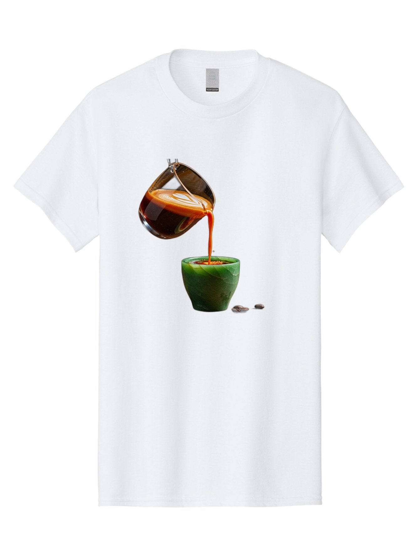 Coffee-Being-Poured Men'S Graphic Tee, 100% Cotton, Comfortable Casual Summer Wear, Machine Washable, Espresso Being Poured, Coffee In Cup, Rich Coffee, Coffee Beans, Morning Coffee, Coffee Culture, Caffeine Boost Bab784 7