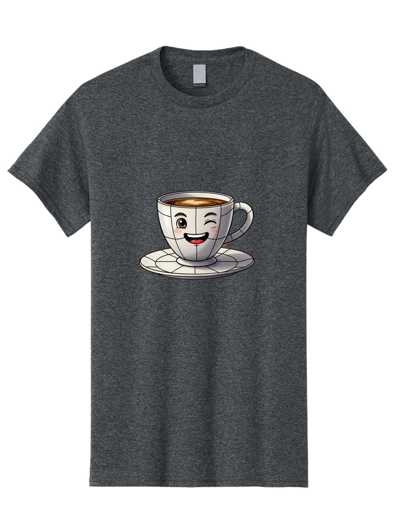 Coffee-Cup-1 Men'S Graphic Tee, 100% Cotton, Comfortable Casual Summer Wear, Machine Washable, Cartoon Coffee Cup, Smiling Face, Happy Expression, Coffee Break, Morning Routine, Cafe Culture, Animated Character, Playful Design, Whimsical Art Bab786 8