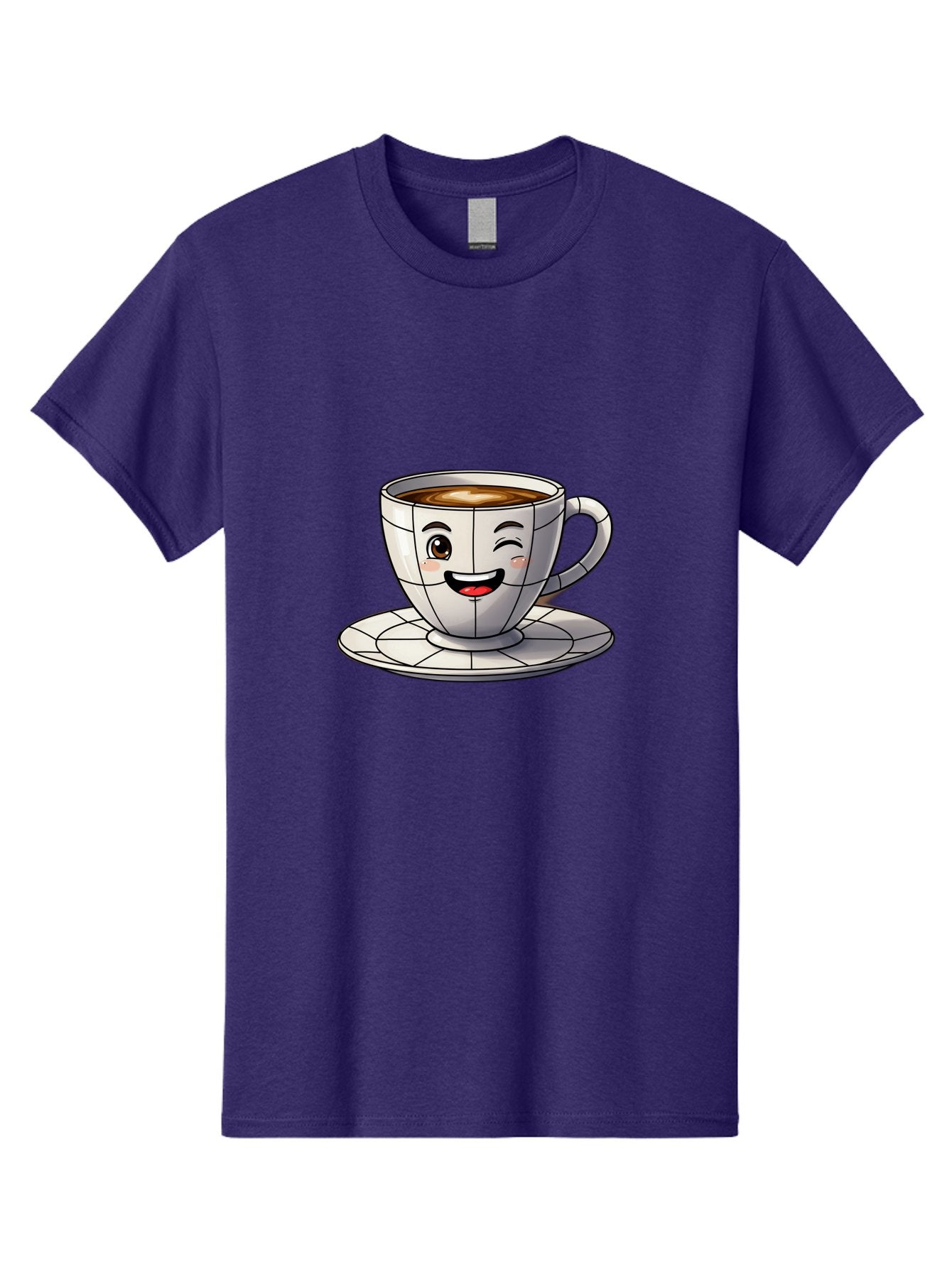 Coffee-Cup-1 Men'S Graphic Tee, 100% Cotton, Comfortable Casual Summer Wear, Machine Washable, Cartoon Coffee Cup, Smiling Face, Happy Expression, Coffee Break, Morning Routine, Cafe Culture, Animated Character, Playful Design, Whimsical Art Bab786 12