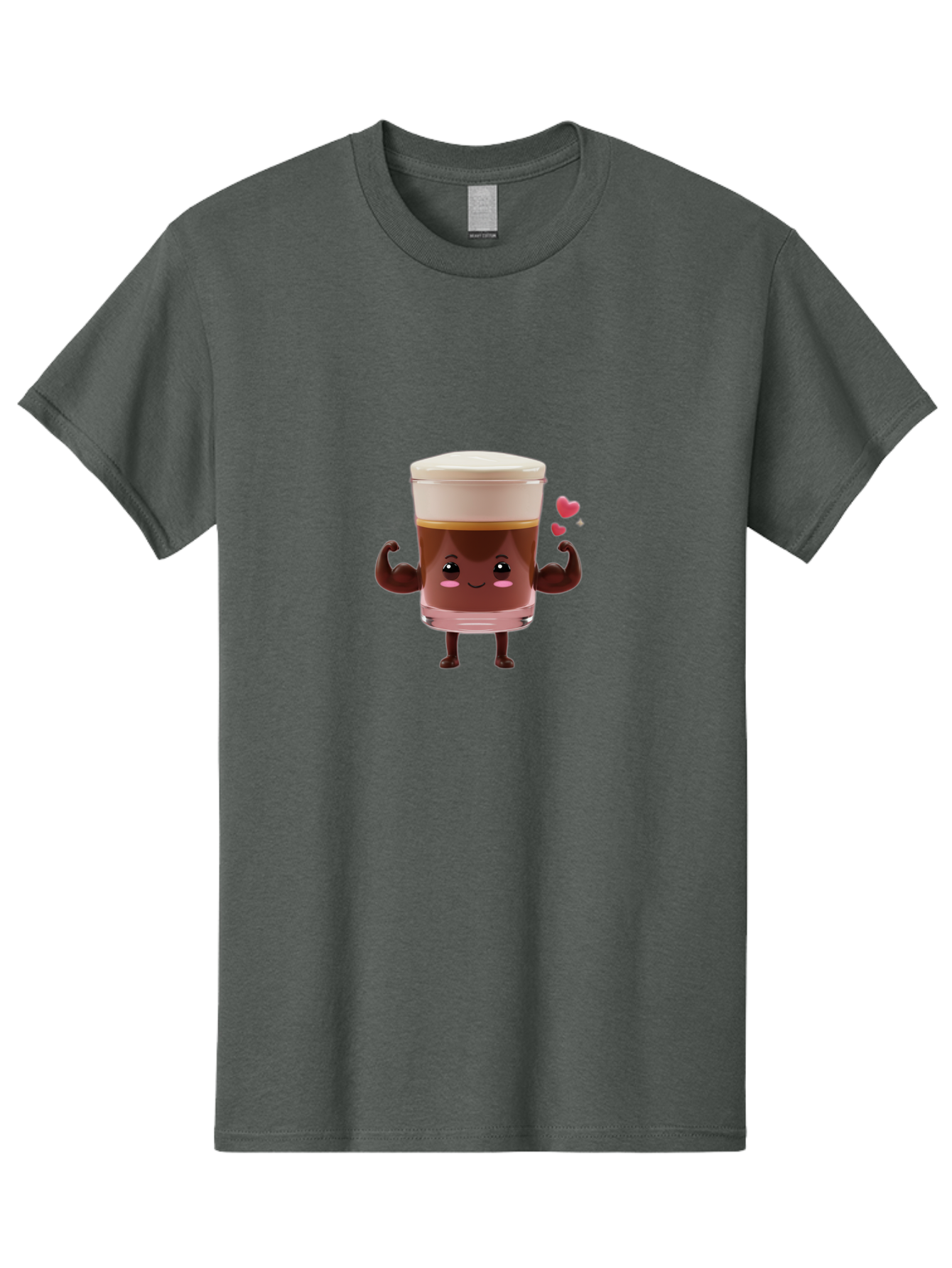 Coffee-Cup-2 Men'S Graphic Tee, 100% Cotton, Comfortable Casual Summer Wear, Machine Washable, Cartoon Coffee Cup, Strong Personality, Flexing Muscles, Smiling Face, Coffee Lover, Coffee Culture, Morning Pick-Me-Up, Coffee Break Bab787 13