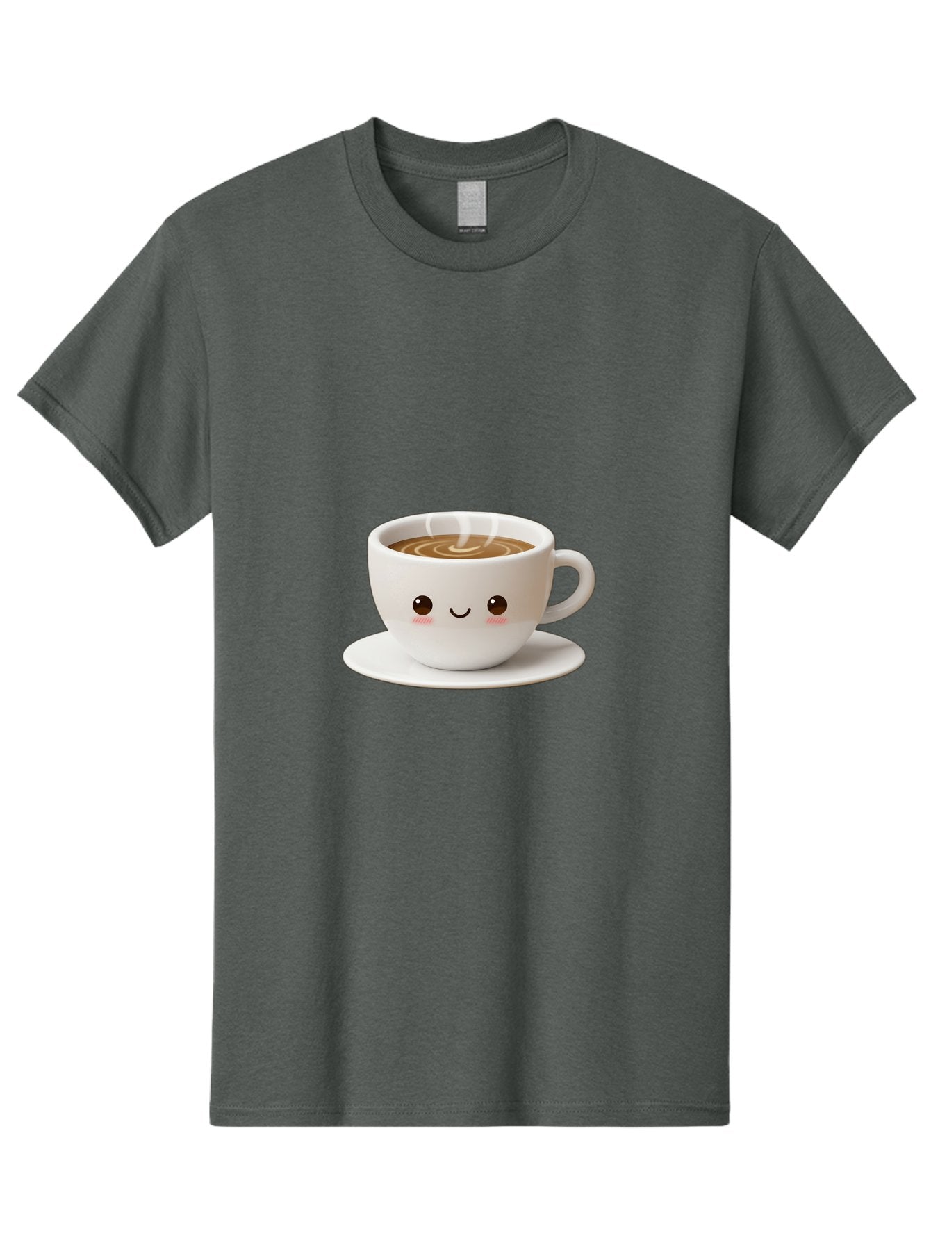 Coffee-Cup-3 Men'S Graphic Tee, 100% Cotton, Comfortable Casual Summer Wear, Machine Washable, Cute Coffee Cup, Smiling Face, Steaming Hot Coffee, Latte Art, Cartoon Style, Adorable Character, Morning Pick-Me-Up, Coffee Break Bab788 12