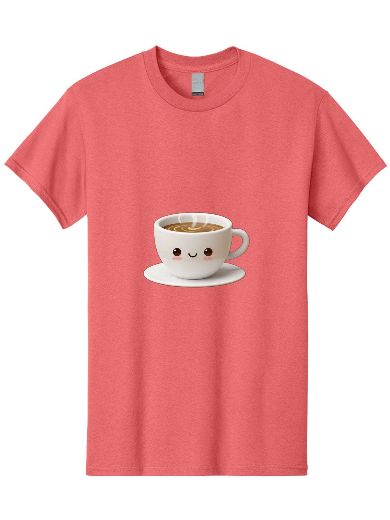 Coffee-Cup-3 Men'S Graphic Tee, 100% Cotton, Comfortable Casual Summer Wear, Machine Washable, Cute Coffee Cup, Smiling Face, Steaming Hot Coffee, Latte Art, Cartoon Style, Adorable Character, Morning Pick-Me-Up, Coffee Break Bab788 13
